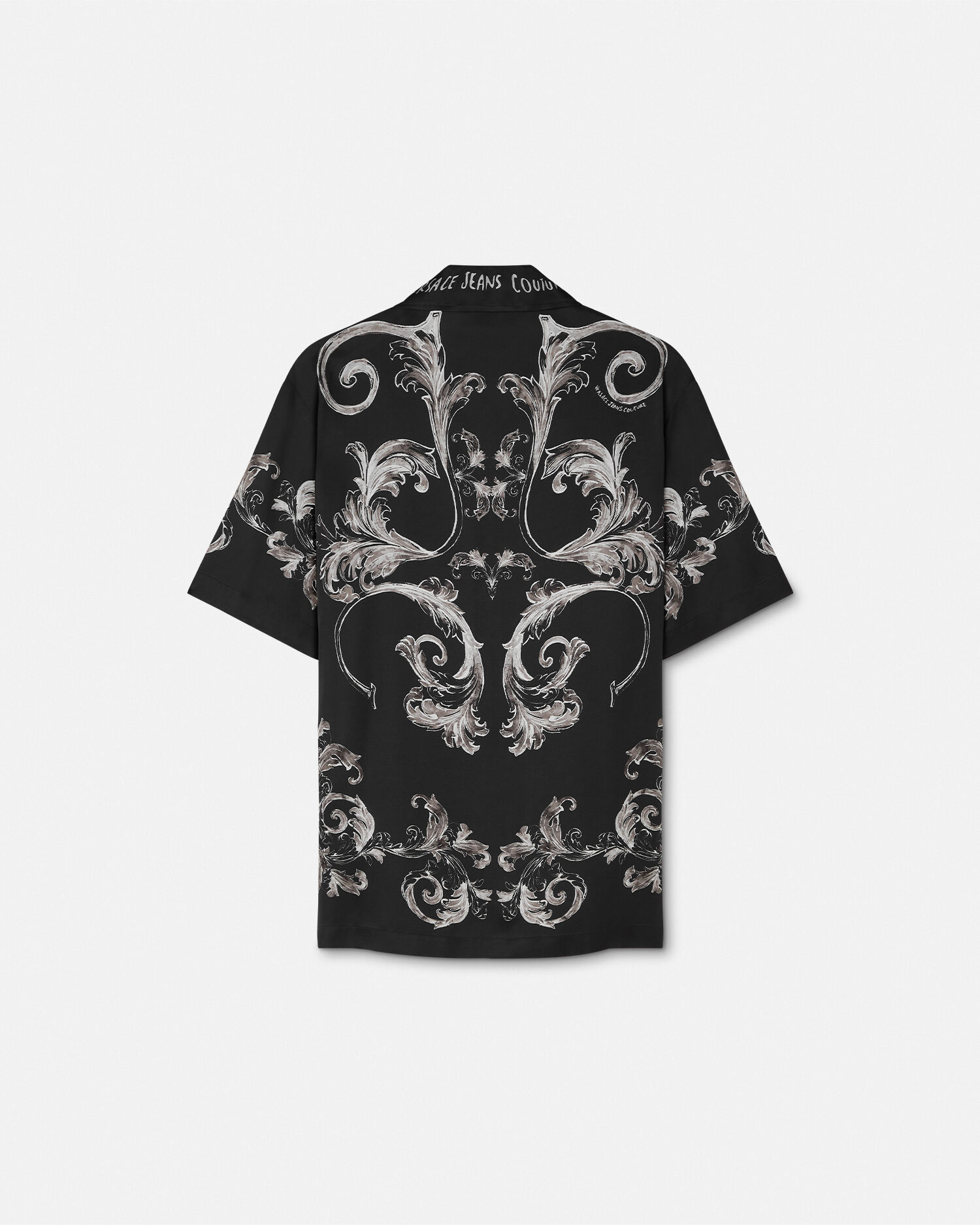 VERSACE クロッフトテニムシャツ 78HAL253CDW00 909 Versace Jeans Couture バロック シャツ | ブラック | FARFETCH JP