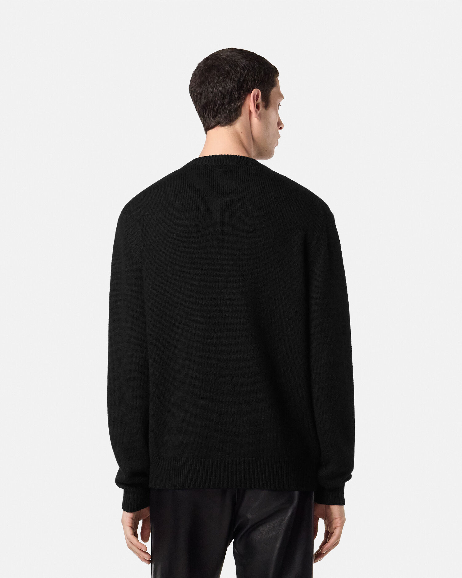 クリスタル ウール ニット セーター ヴェルサーチェ レオパード