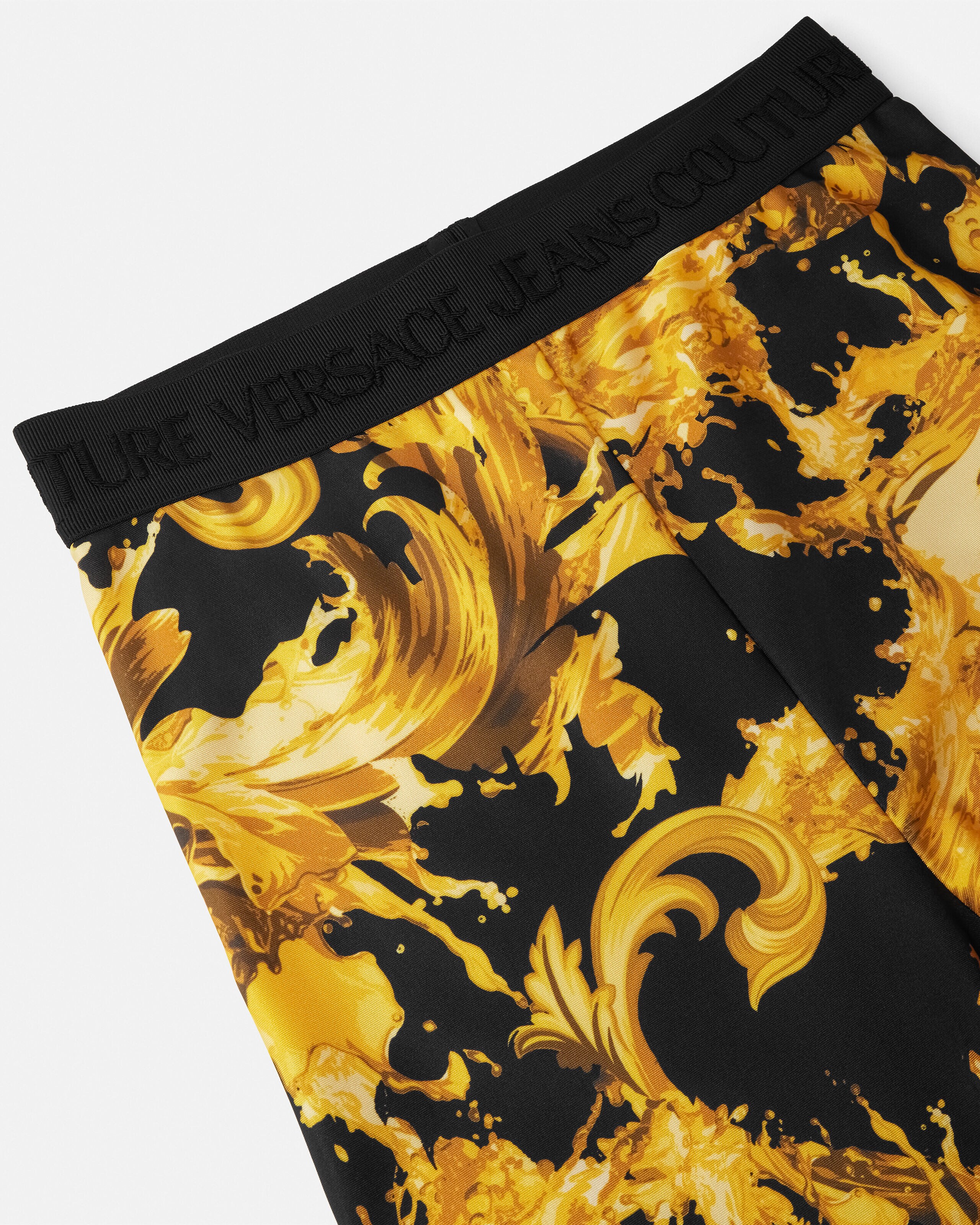 VERSACE ブラックレギンス 14A　164センチ。未使用保管品。 レギンス ブラック,プリント | VERSACE JP