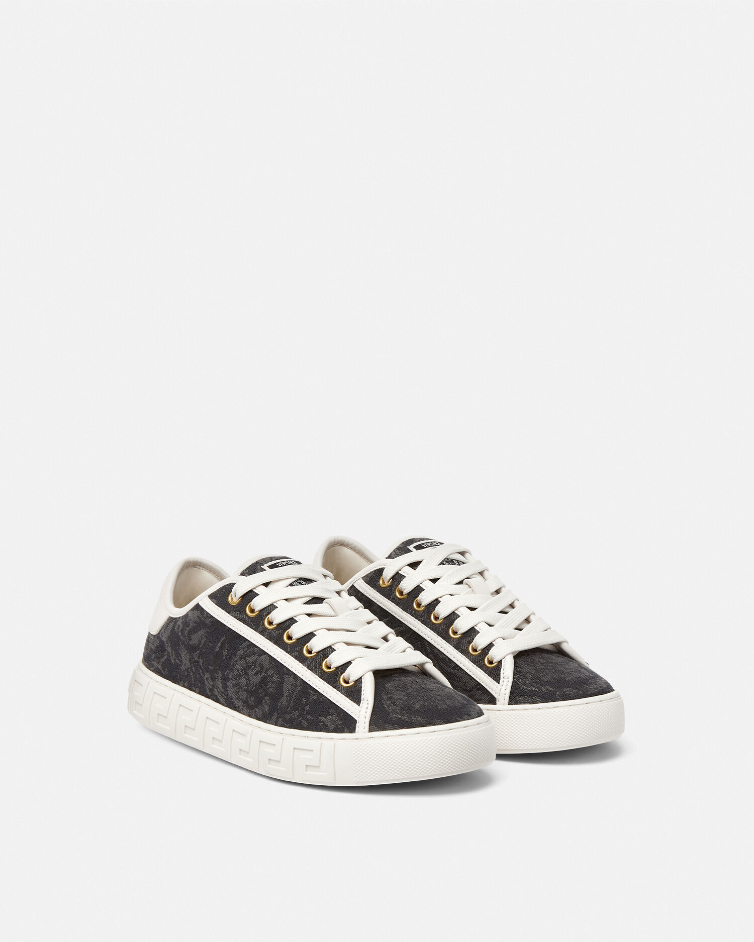 レディース*VERSACE* スニーカー バスケット バロッコ グレカ バロッコ グレカ スニーカー ベージュ,プリント | VERSACE JP