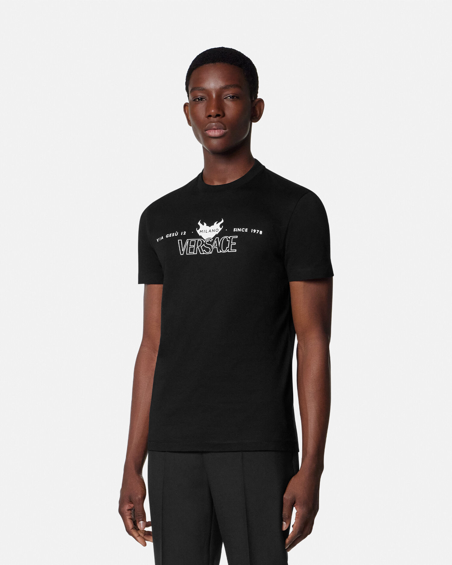 プリント コットンジャージー Tシャツ | VERSACE JP