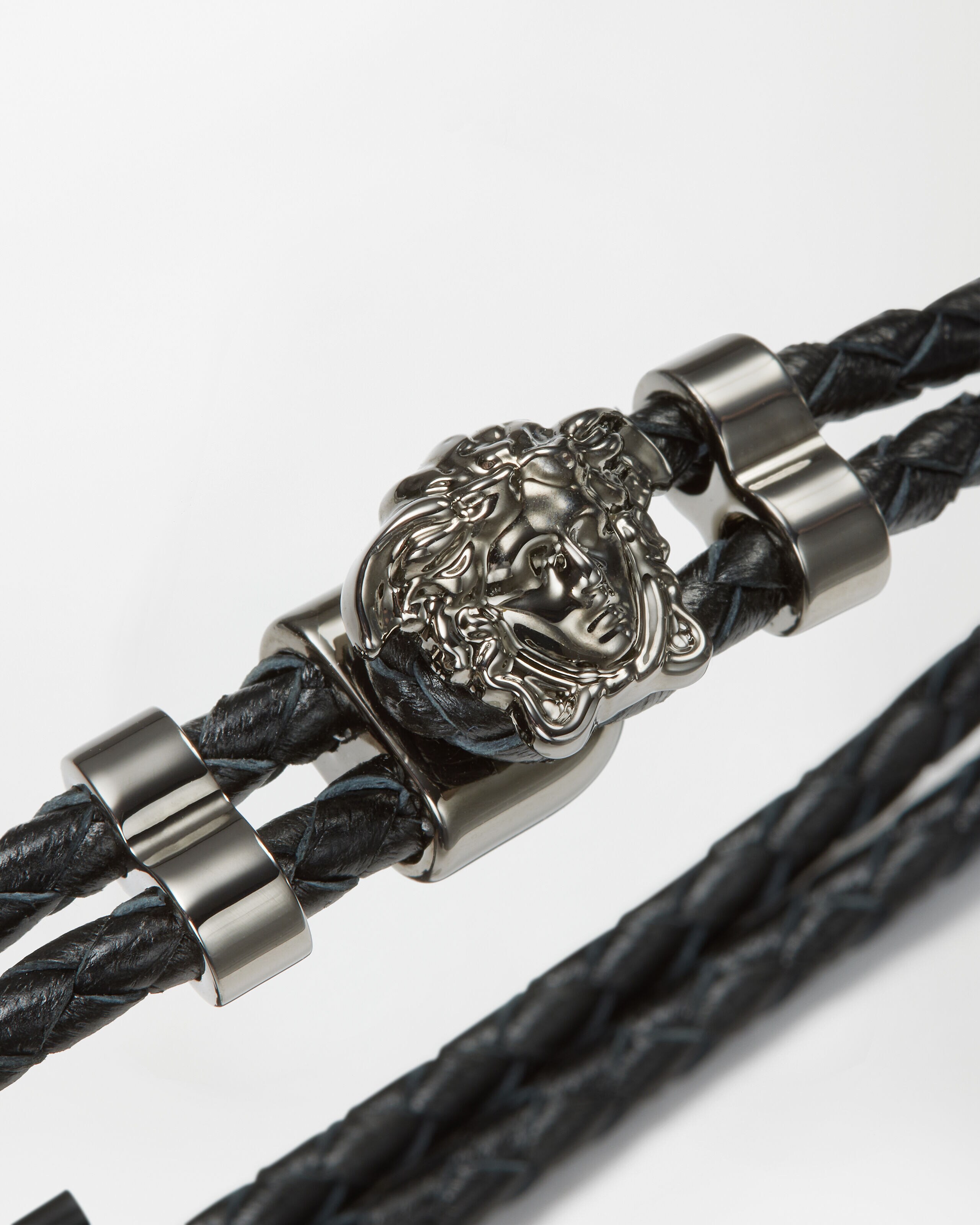 VERSACEのメデューサブレスレット ラ メドゥーサ レザー ブレスレット ブラック | VERSACE JP