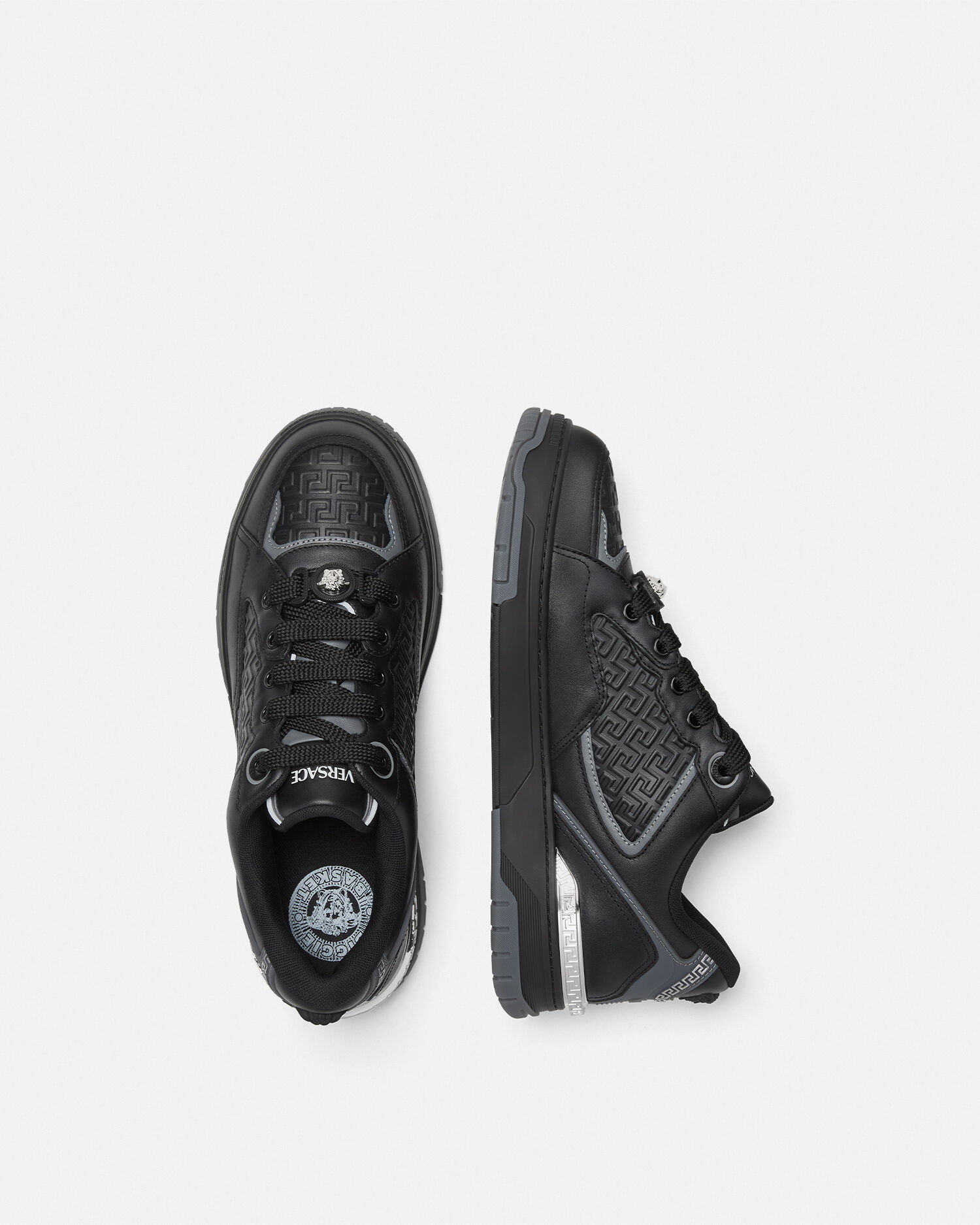 ビギー バスケット レザー スニーカー ブラック | VERSACE JP