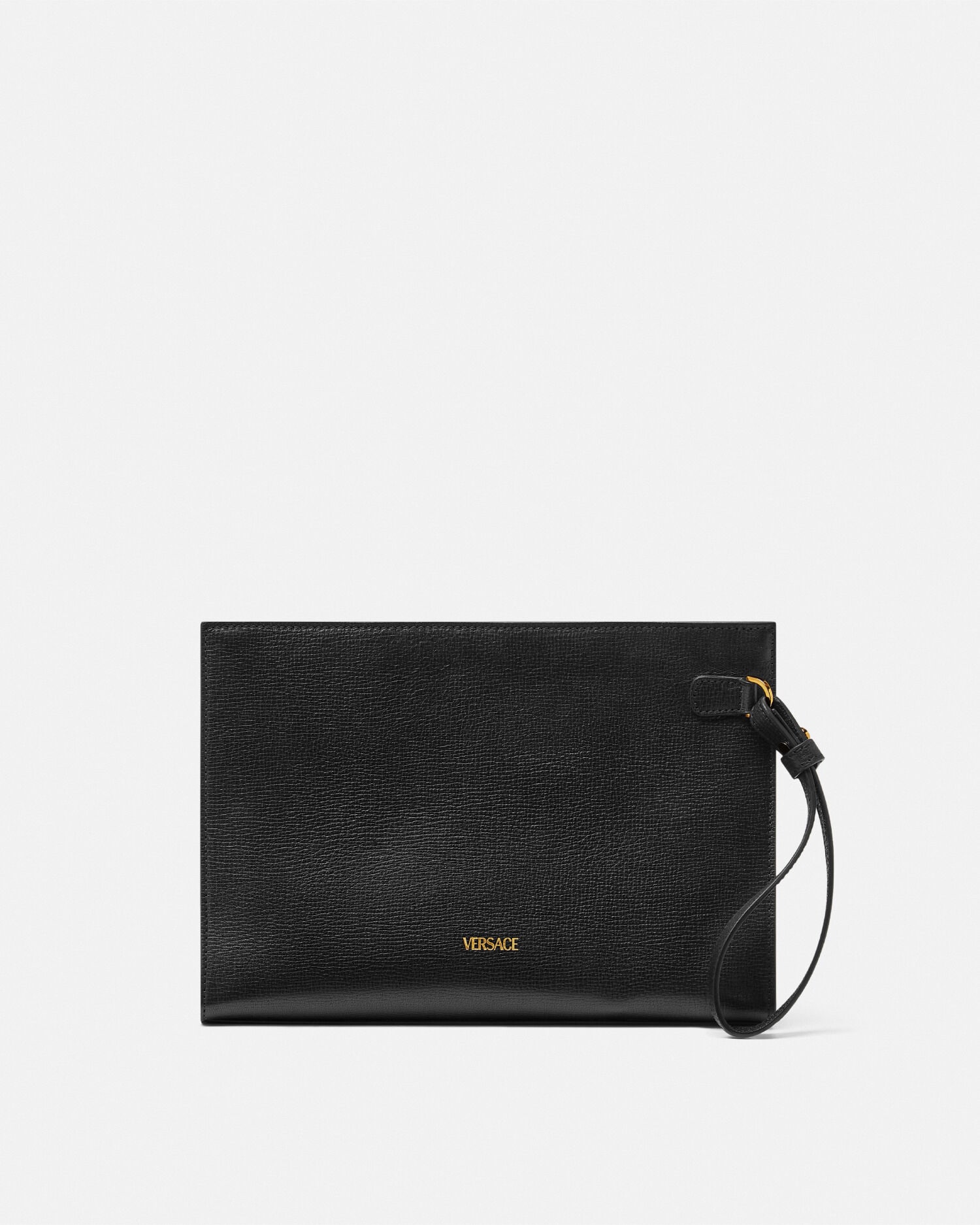 Versace ヴェルサーチ メデューサ アクセサリーポーチ ブラック レザー ラ メドゥーサ レザー ポーチ | VERSACE JP