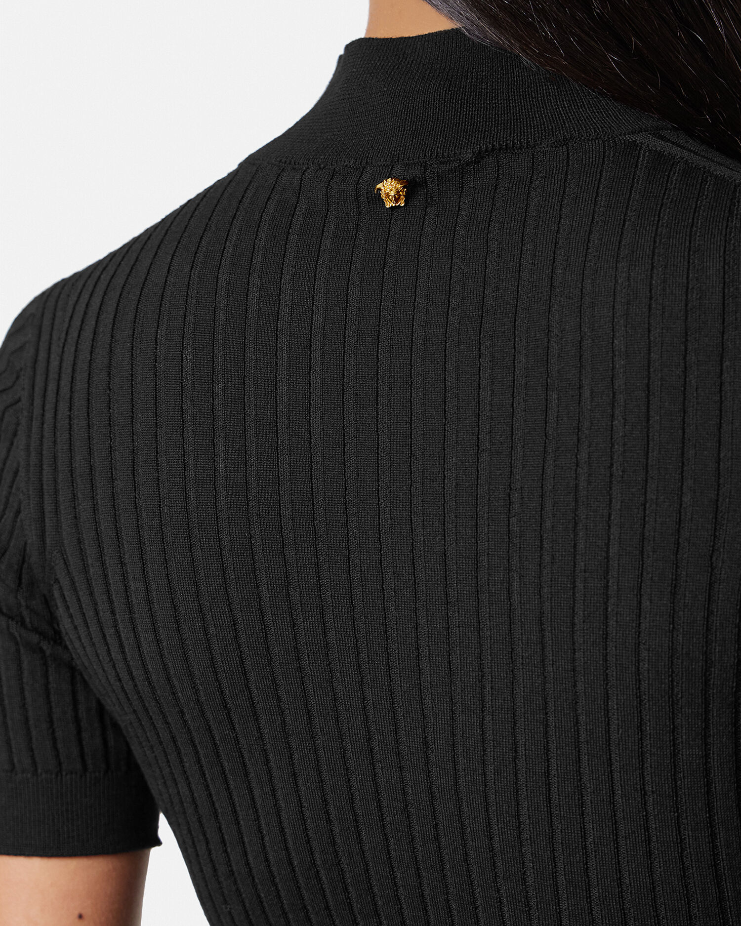 VERSACE - VERSACE ★カットソー★ティシャツ★リブニット リブ ニット Tシャツ ブラック | VERSACE JP