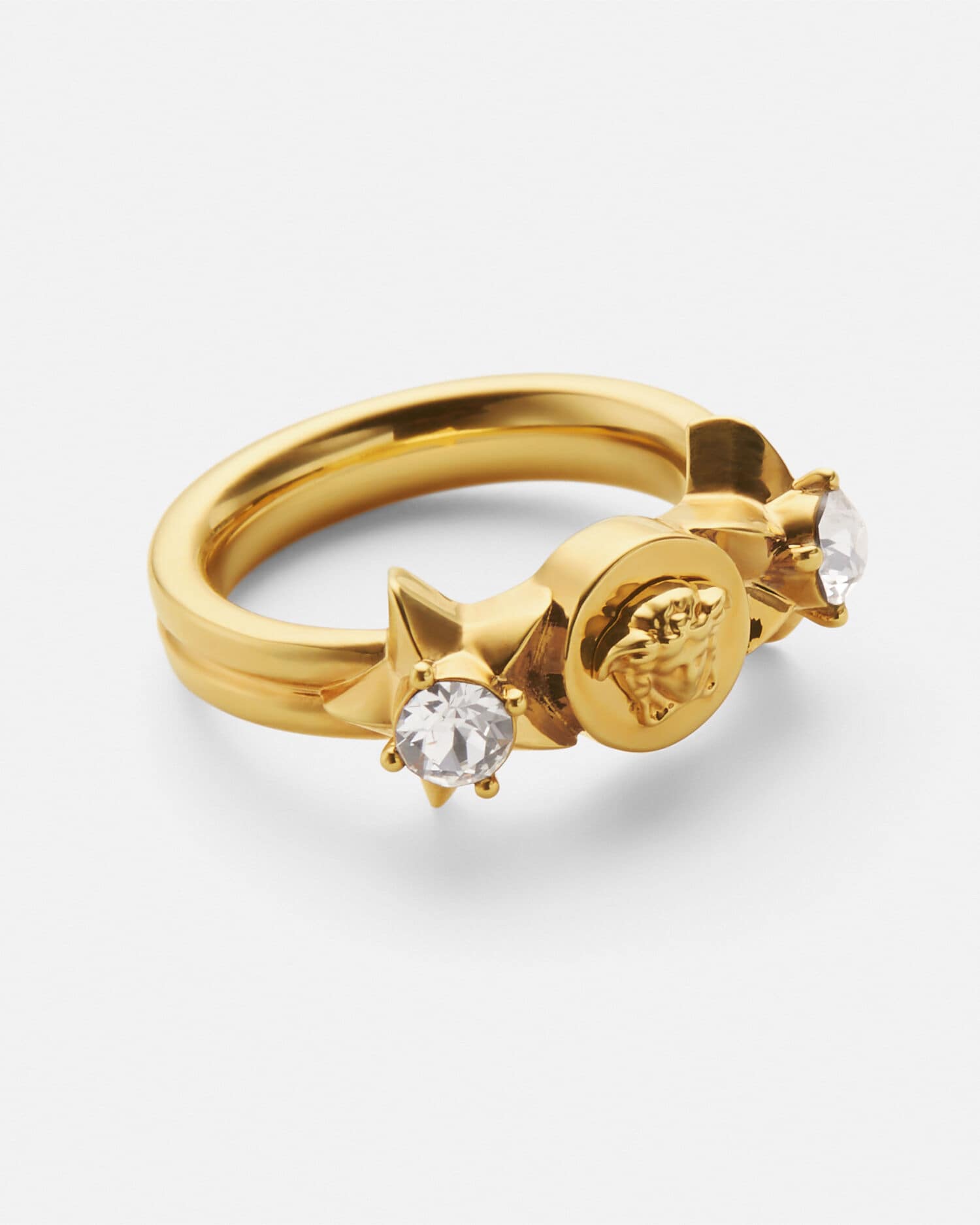 星形クリスタルリング　ヴェルサーチ クリスタル リング メドゥーサ スター | VERSACE JP