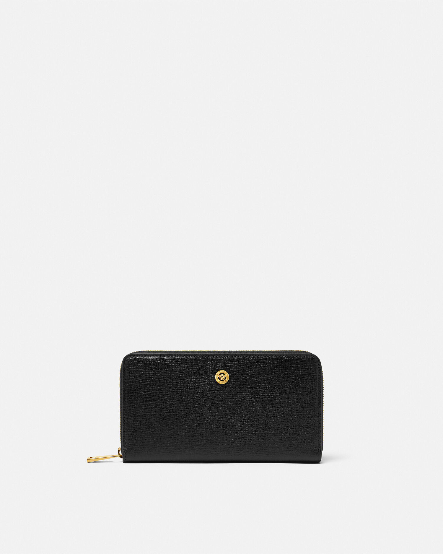 メドゥーサ ビギー レザー ウォレット ブラック,ゴールド | VERSACE JP