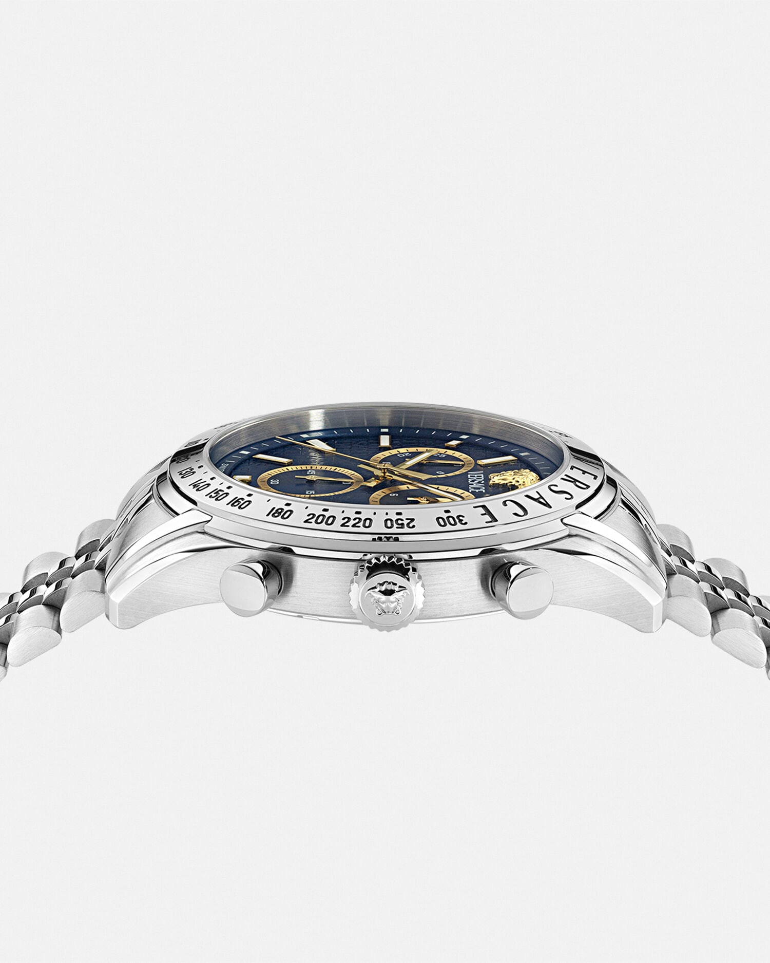 ヴェルサーチェ クロノ マスター ウォッチ ブルー,シルバー | VERSACE JP