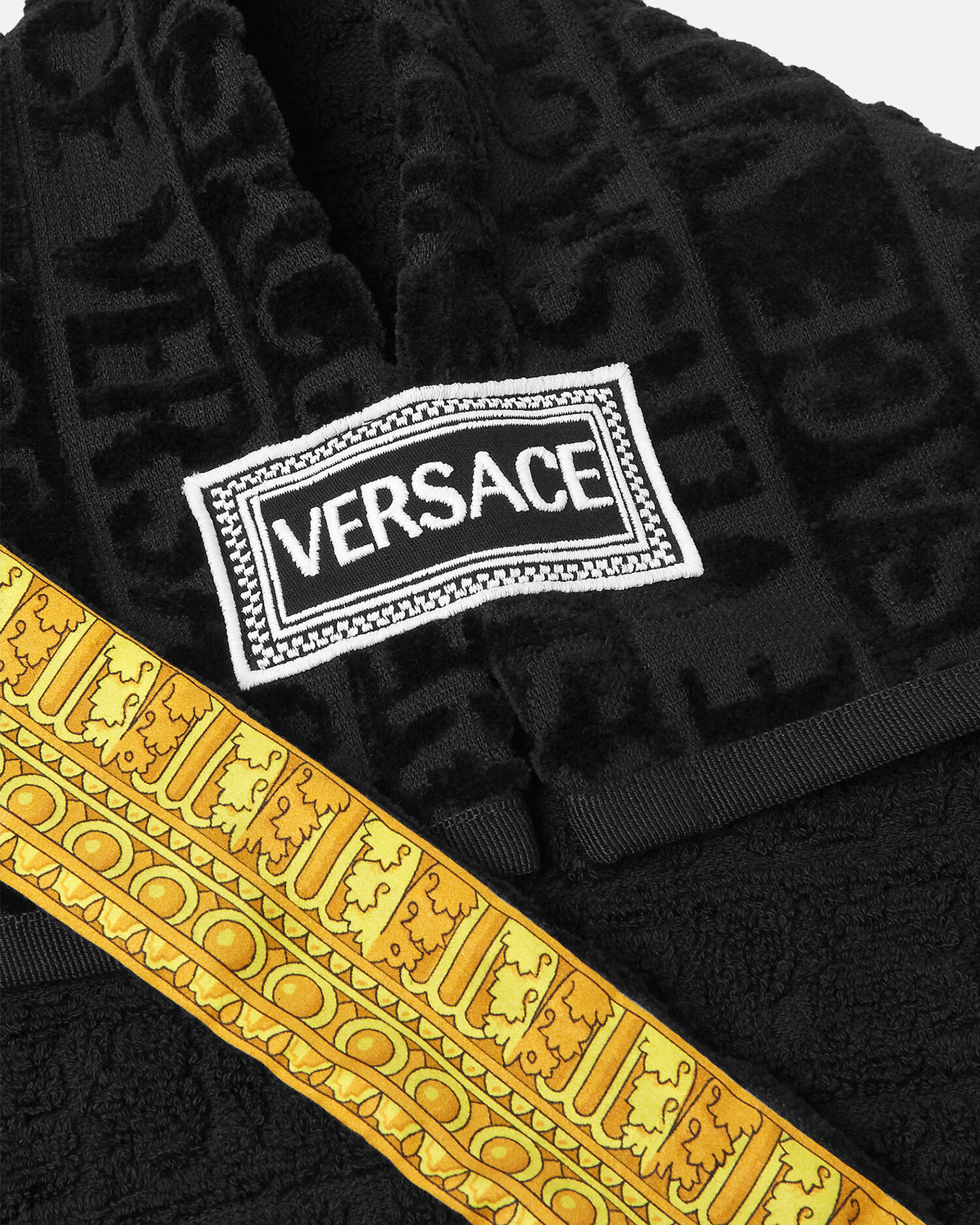 I ♡ バロック スモール ペット バスローブ ブラック | VERSACE JP