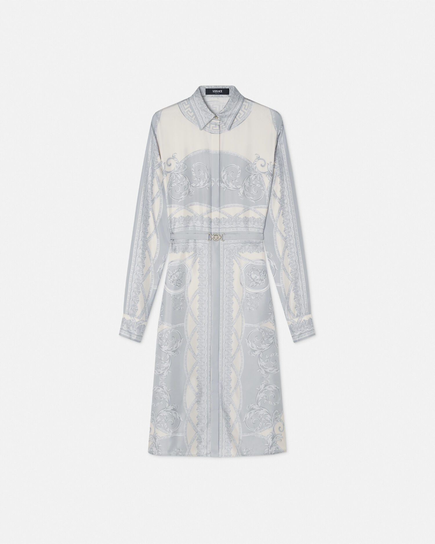 シルク ミディ シャツ ドレス ラ クープ デ デュー プリント | VERSACE JP