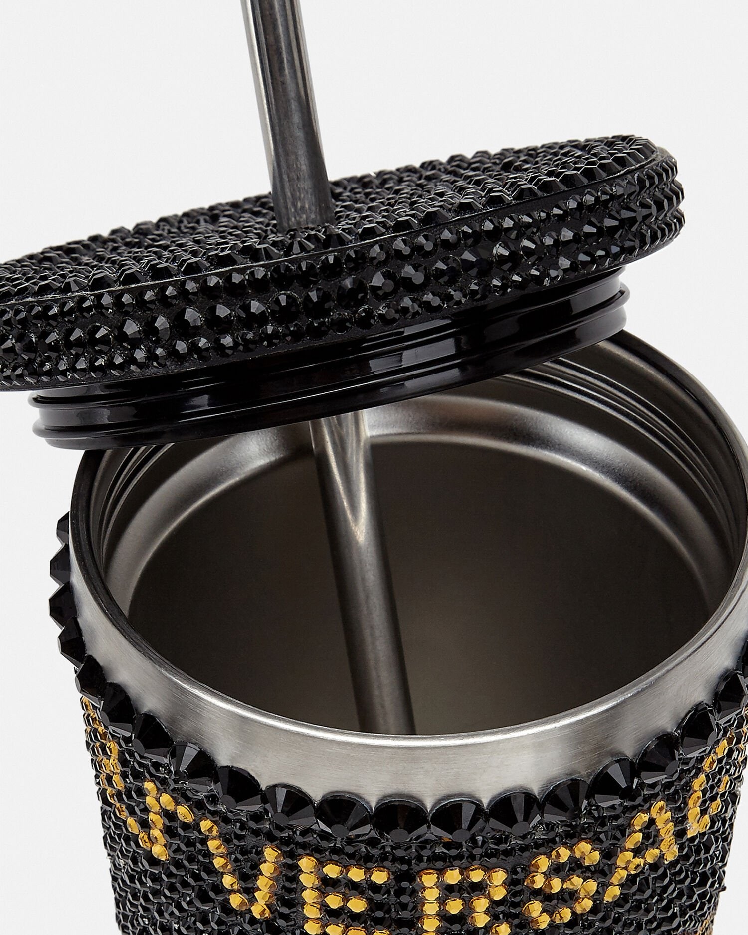 クリスタル メドゥーサ トラベル カップ ブラック,ゴールド | VERSACE JP