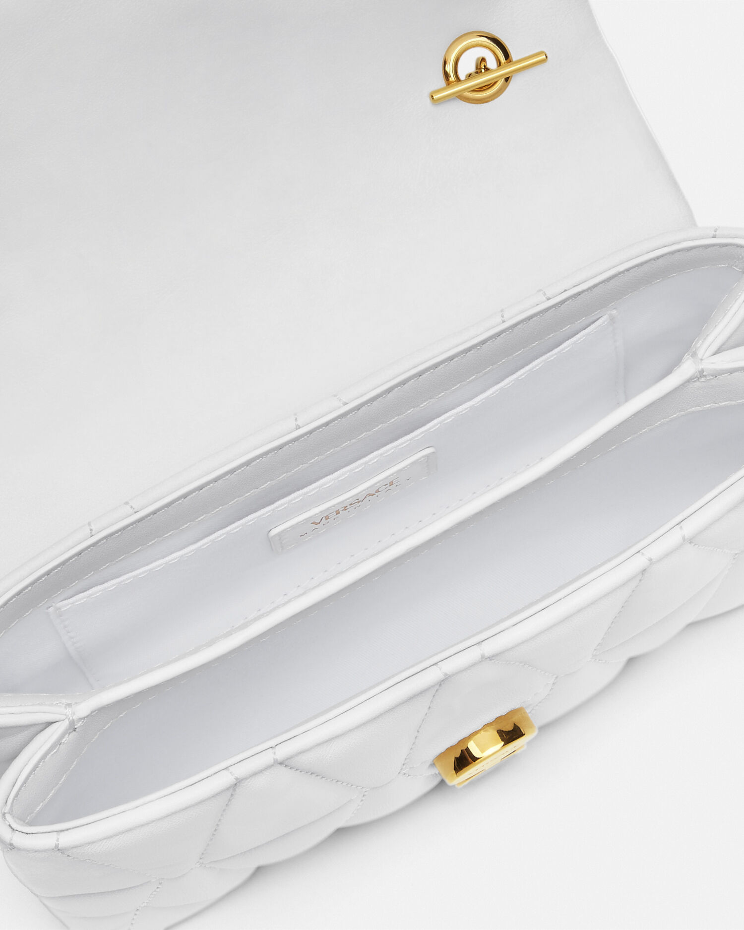 【大幅値下げ】VERSACE バッグ キルティング ホワイト ヴェルサーチキルティングショルダーバッグ | Sendegaro JP