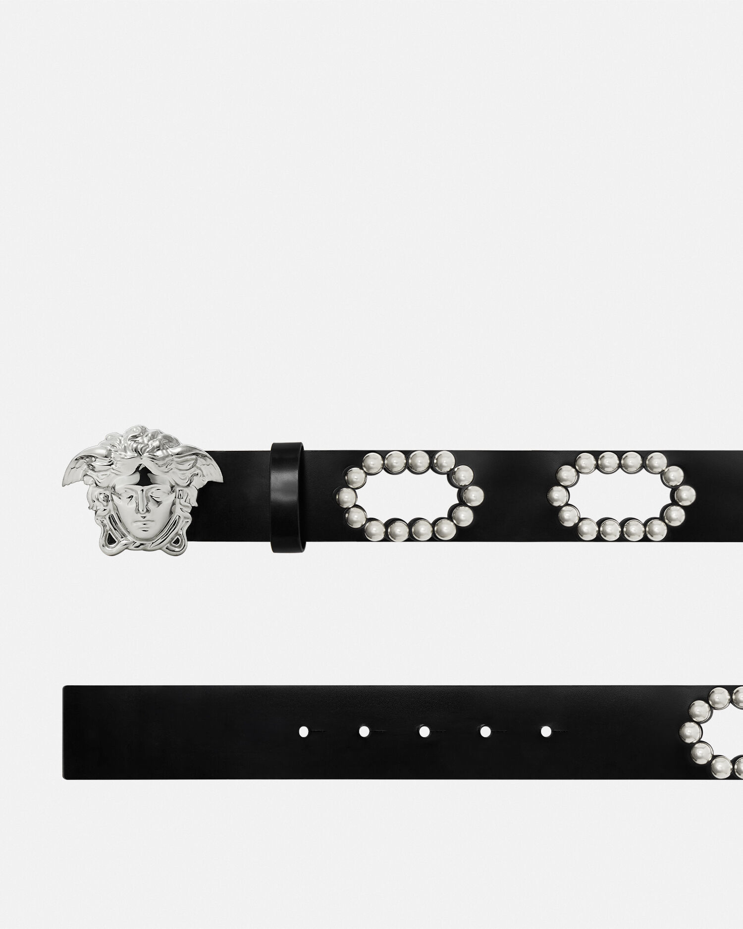 VERSACE Gold/Black Heritage Medusa Buckle Reversible Leather