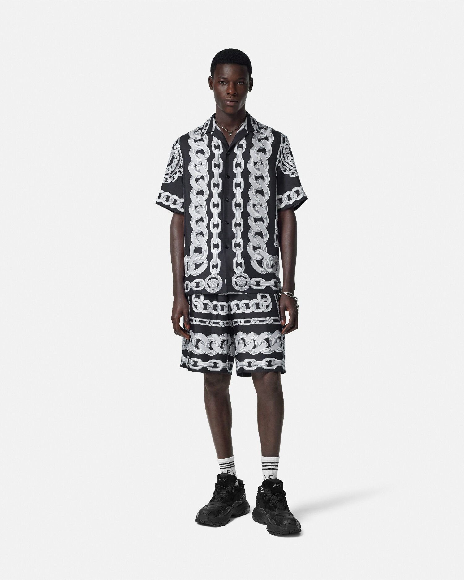 シルク シャツ メドゥーサ チェーン | VERSACE JP