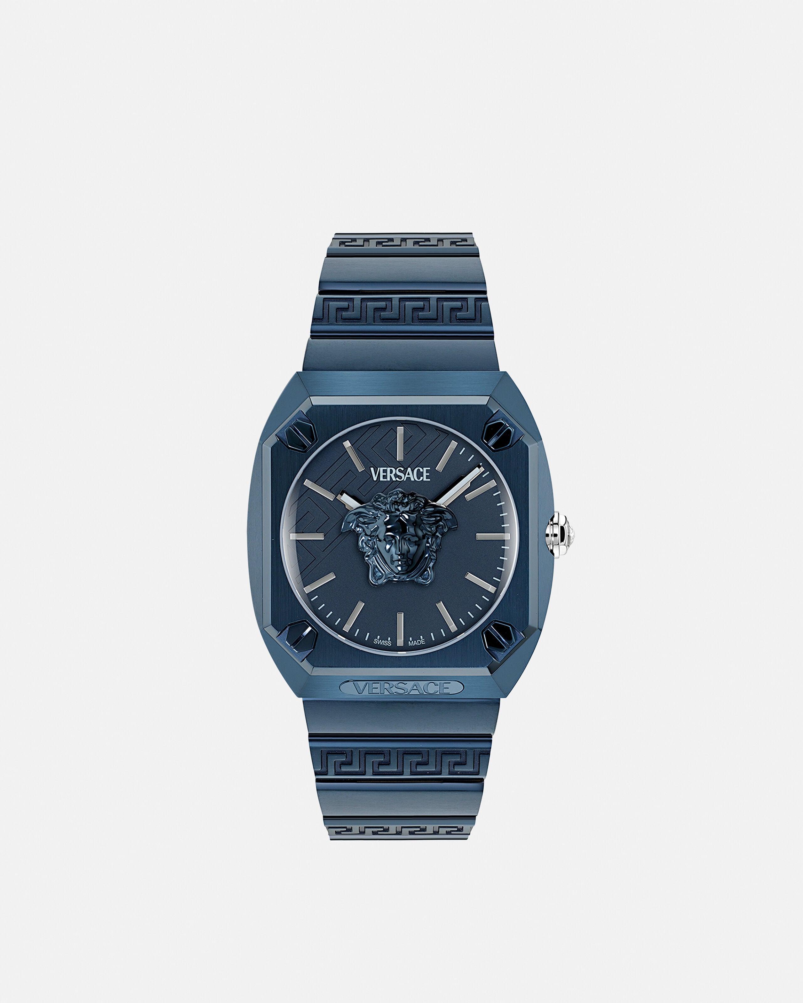 【希少】Versace ヴェルサーチ　置き時計　Medusa Blue メドゥーサ アンタレス ウォッチ ブルー | VERSACE JP