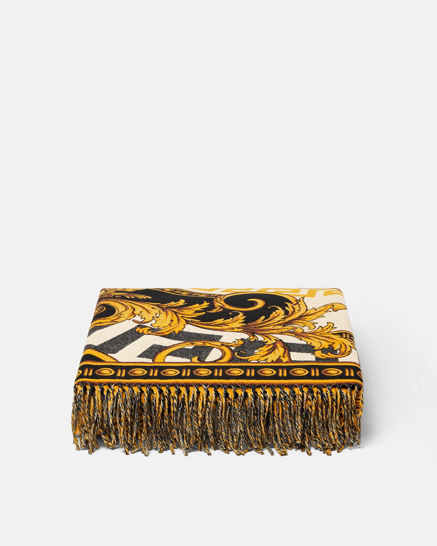 新品同様 ラ JP VERSACE | プリント ブランケット デュー デ クープ アウトドア寝具