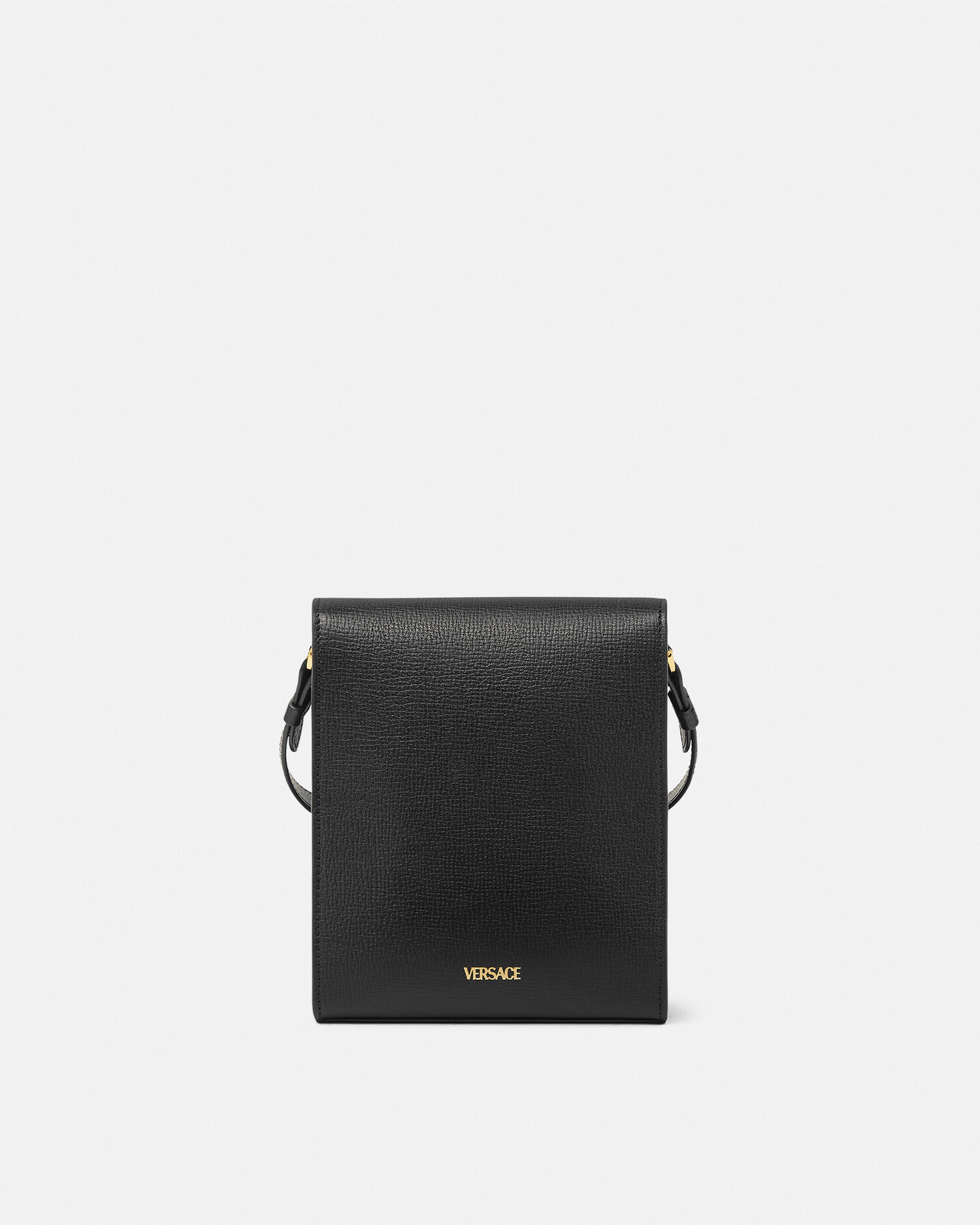 メドゥーサ ビギー レザー クロスボディ バッグ ブラック,ゴールド