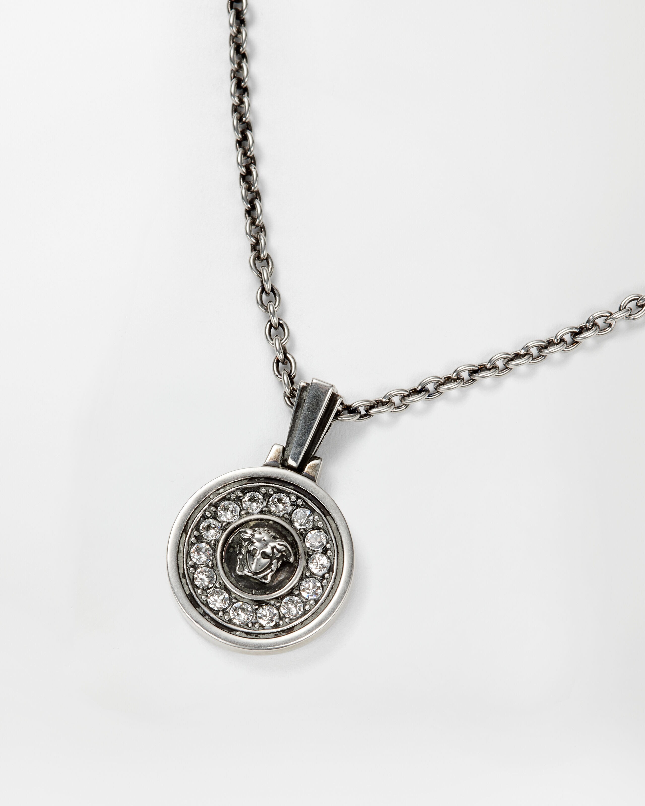 メドゥーサ クリスタル ネックレス シルバー | VERSACE JP