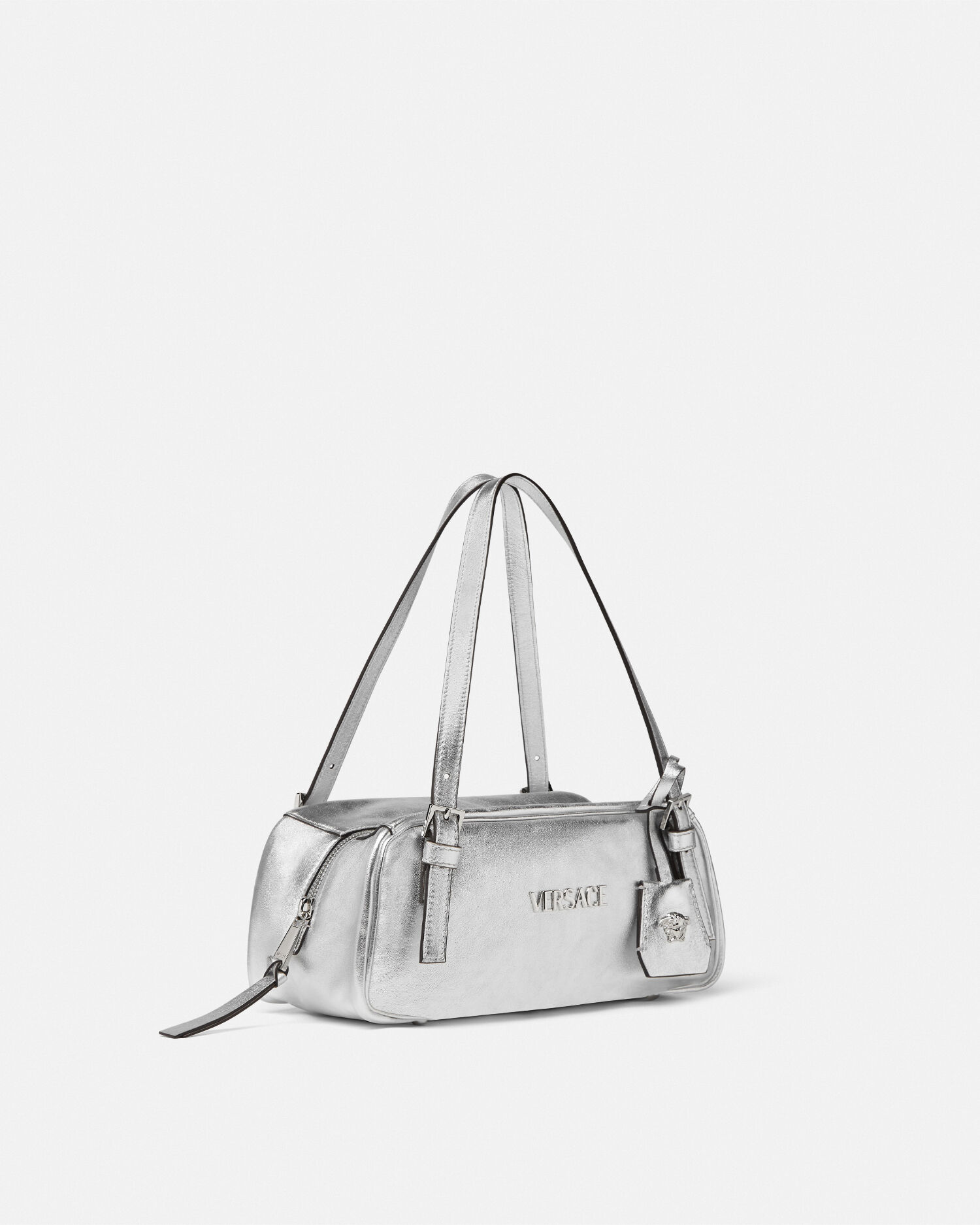 versace ボウリング ショルダー バッグ ヴェルサーチェ タグ Versace Tag Bowling Bag Black,Gold | VERSACE US