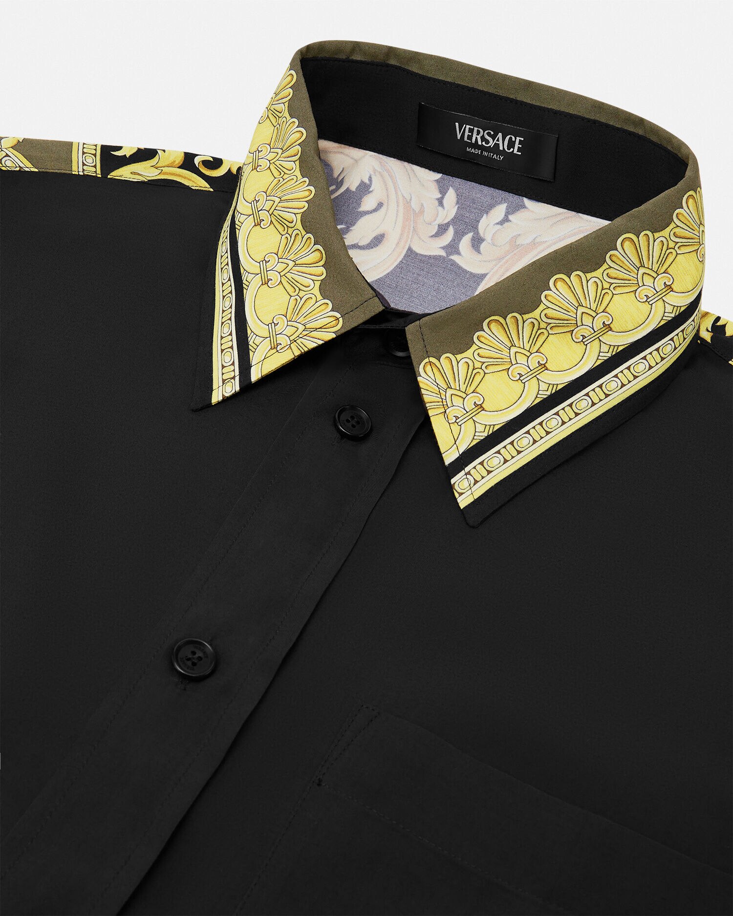 高感度ショップで2023年売れたブランド デ クープ ラ デュー JP VERSACE | ブラック シャツ パネル トップス