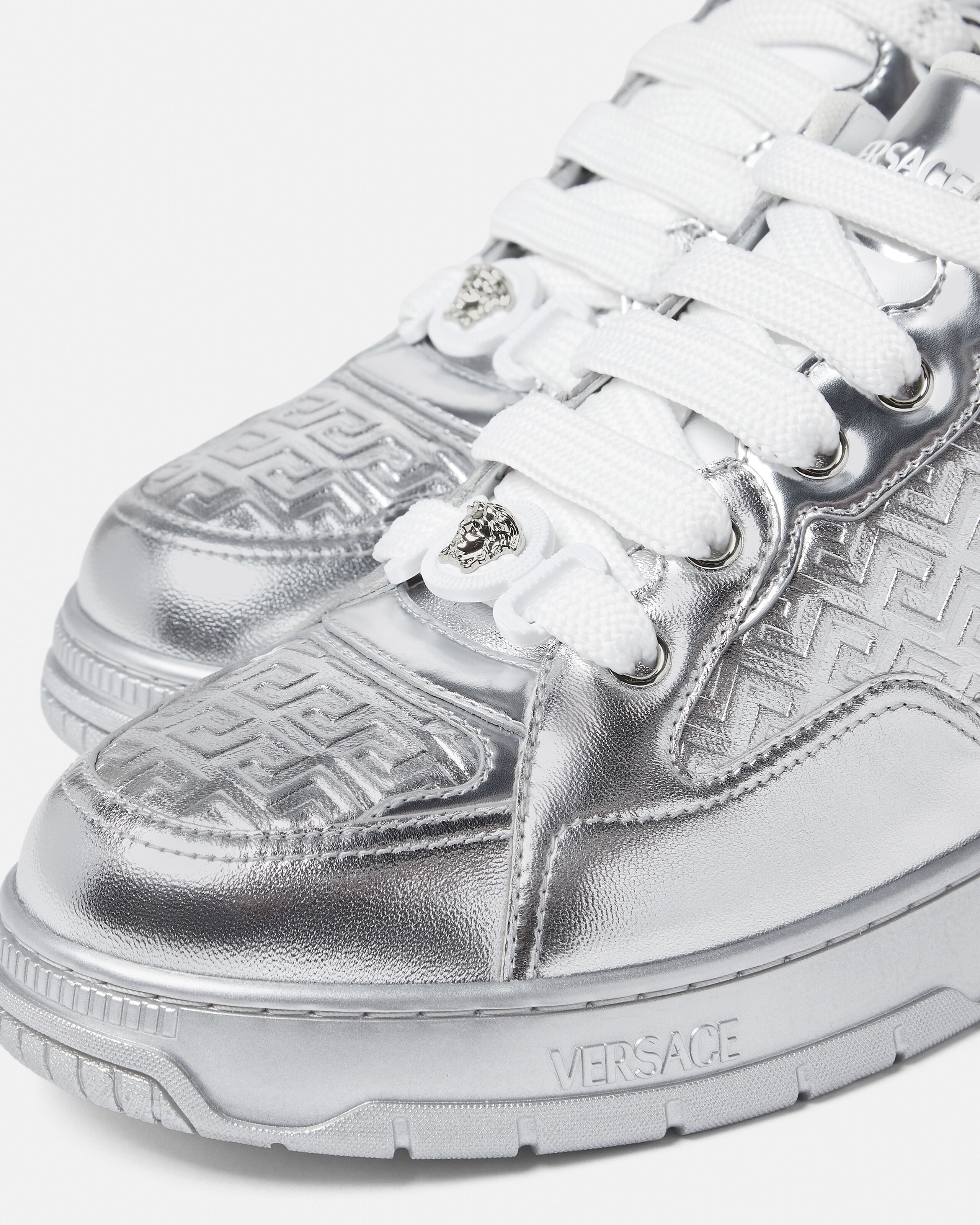 ビギー バスケット メタリック スニーカー シルバー | VERSACE JP