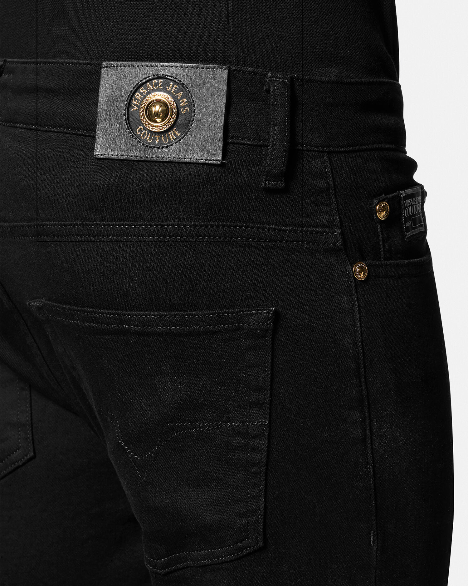 ピース ナンバー スリム ジーンズ ブラック | VERSACE JP