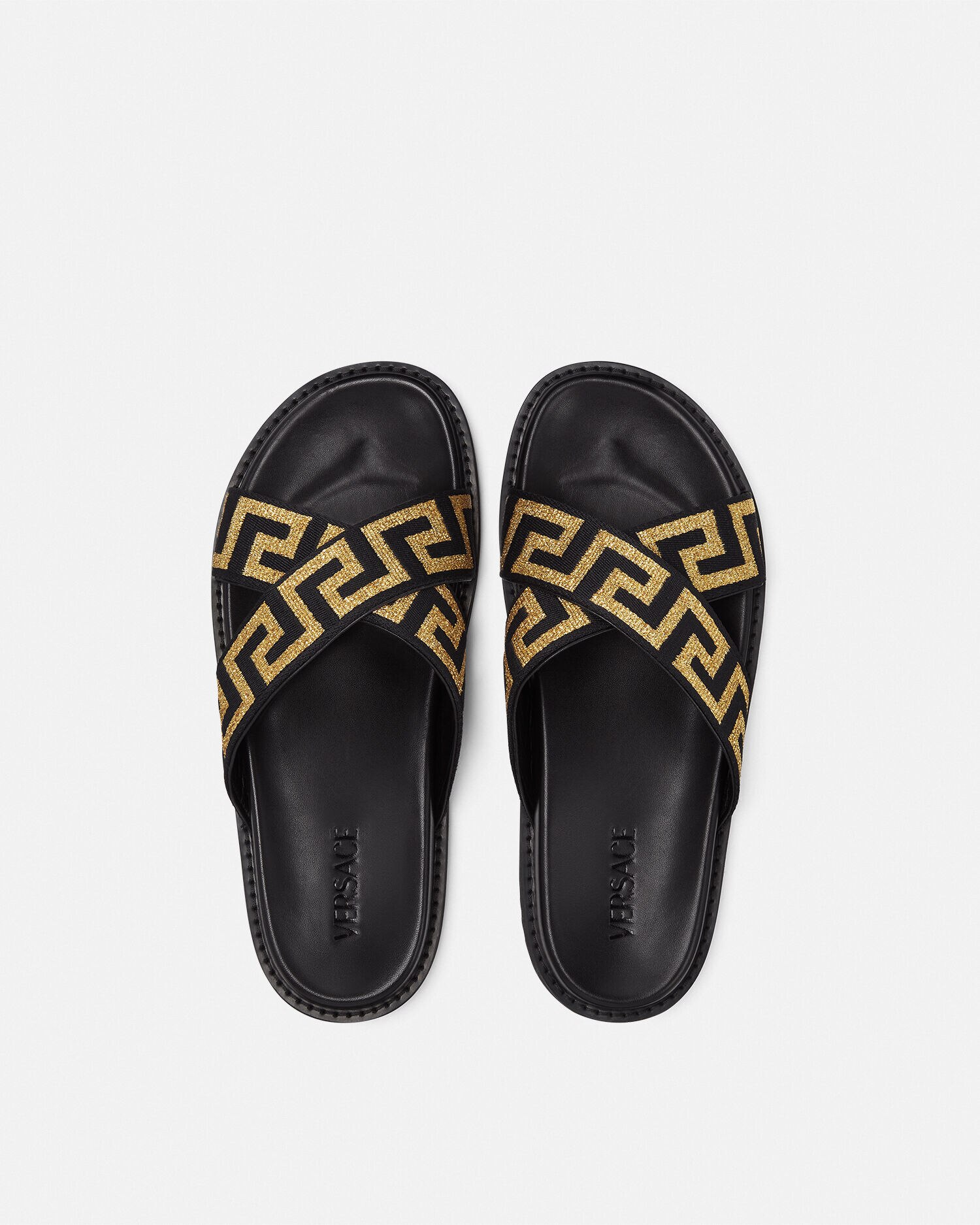 【Versace】Greca  レザーサンダル グレカ サンダル | VERSACE JP