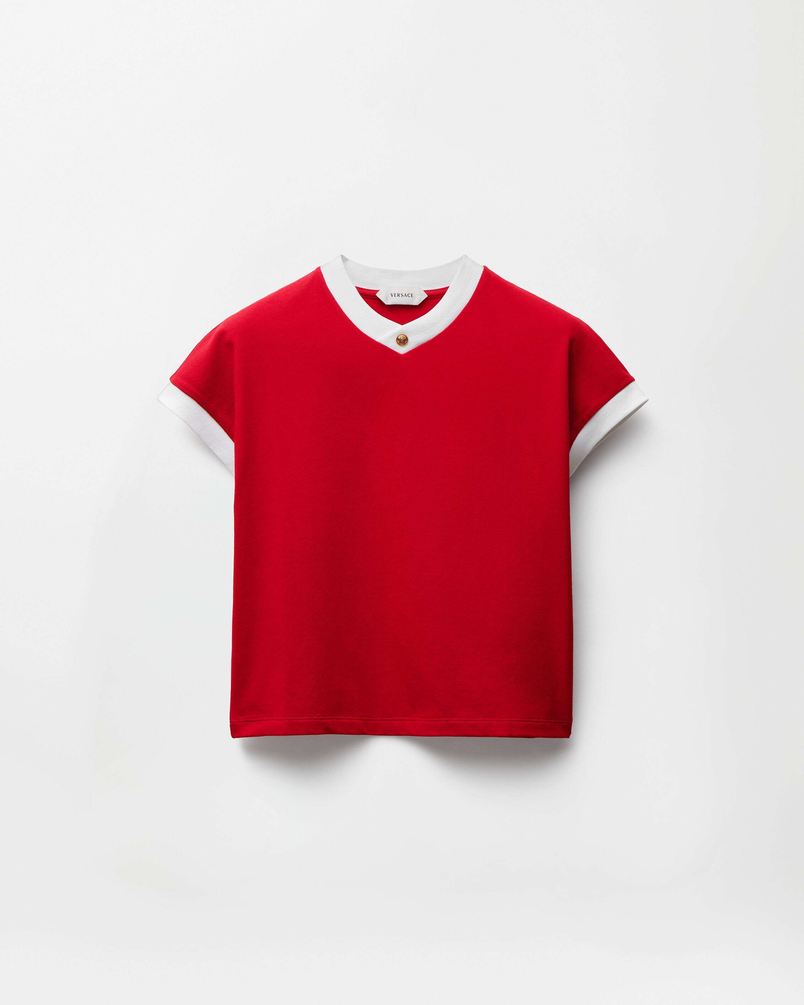 A.VERSACE レッド Tシャツ パンツセット/LL ストレッチ コットンジャージー Tシャツ レッド | VERSACE JP