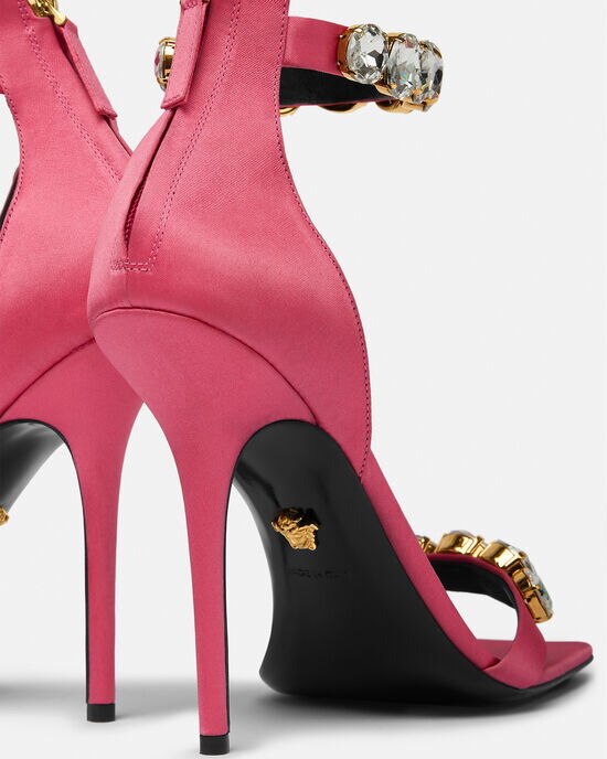 VERSACE ヴェルサーチ Nero Versace satin sandals サンダル レディース 春夏2023 1008212 1A00619  ik