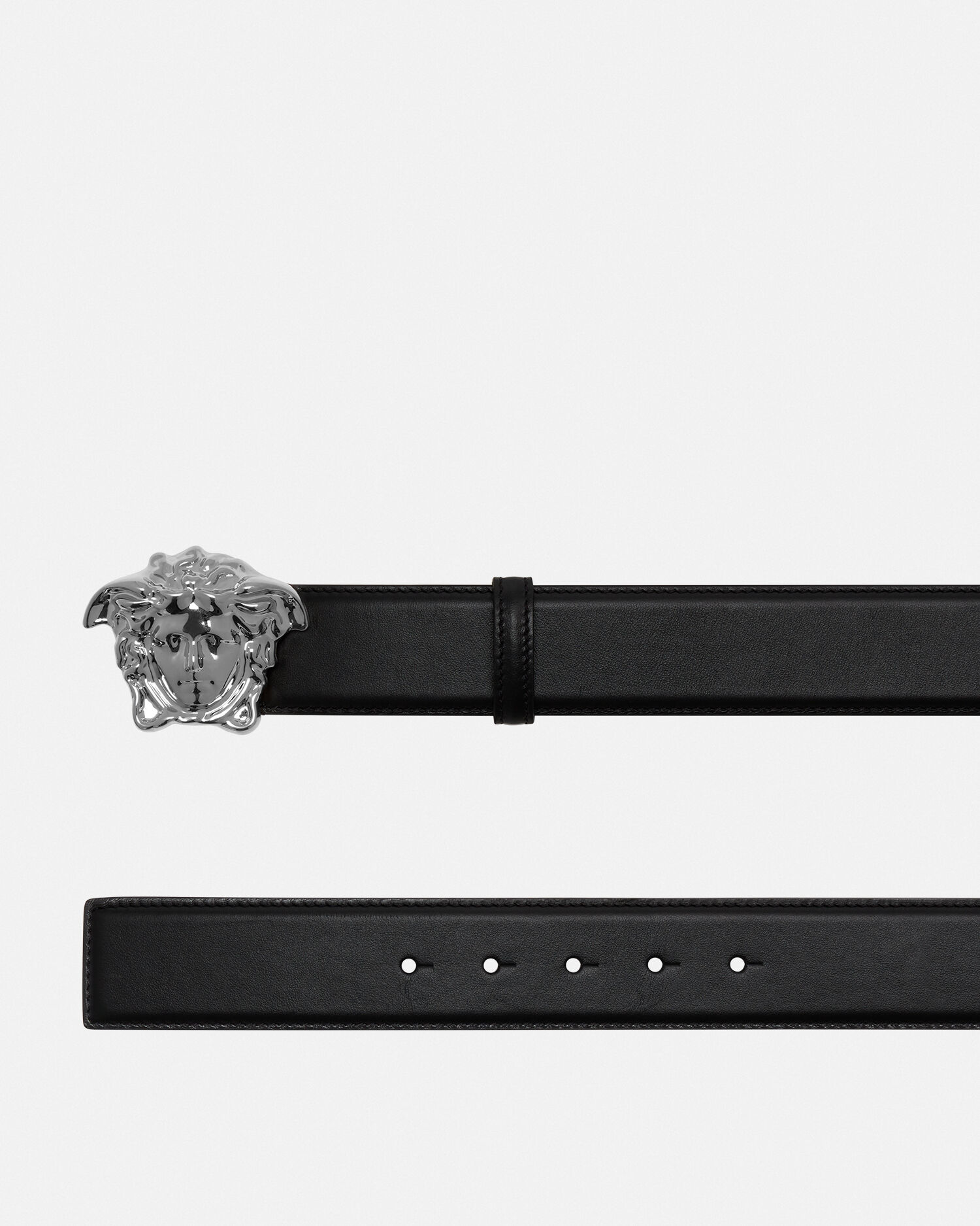ラ メドゥーサ レザー ベルト 4 cm ブラック | VERSACE JP