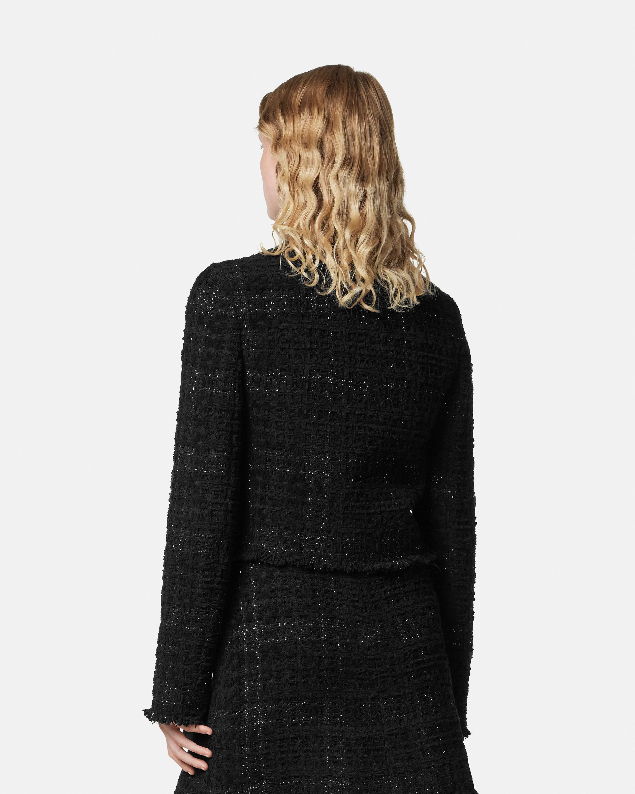 ツイード コットン ジッパー ジャケット | VERSACE JP