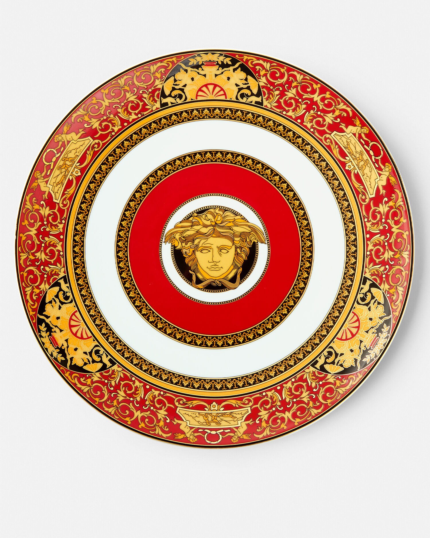 メドゥーサ レッド チャージャー プレート 33 cm プリント | VERSACE JP