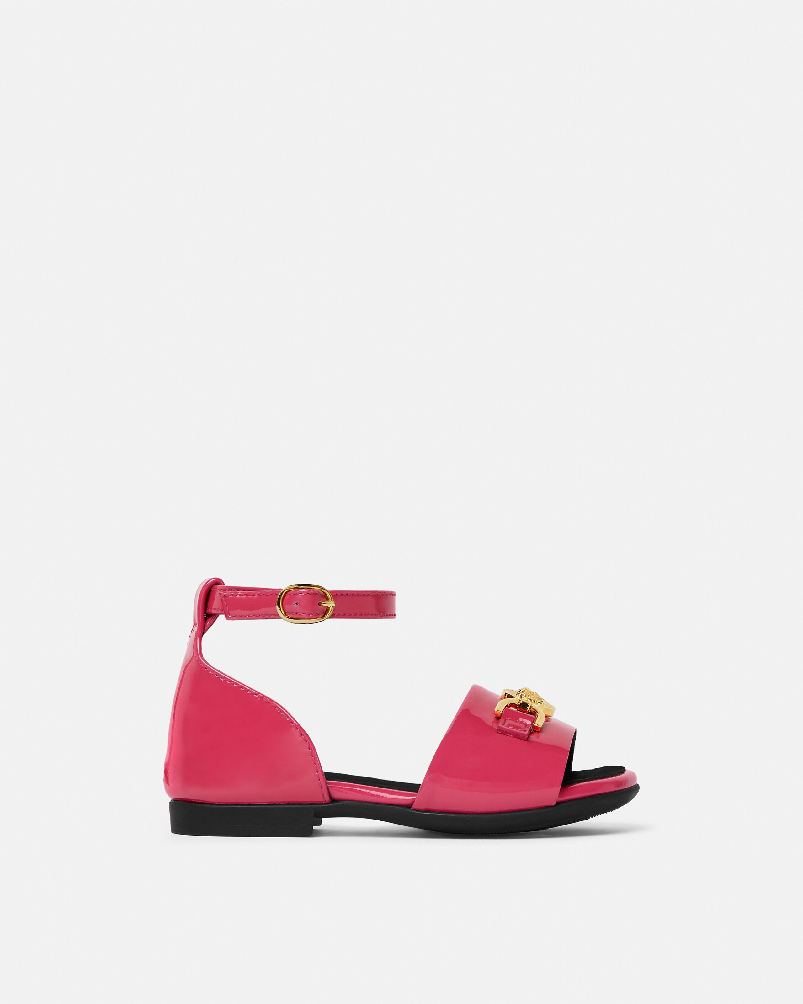 新品VERSACE ビビッドピンク メドューサ　スクエアトゥ　エナメルミュール 新品VERSACE ビビッドピンク メドューサ スクエアトゥ エナメル