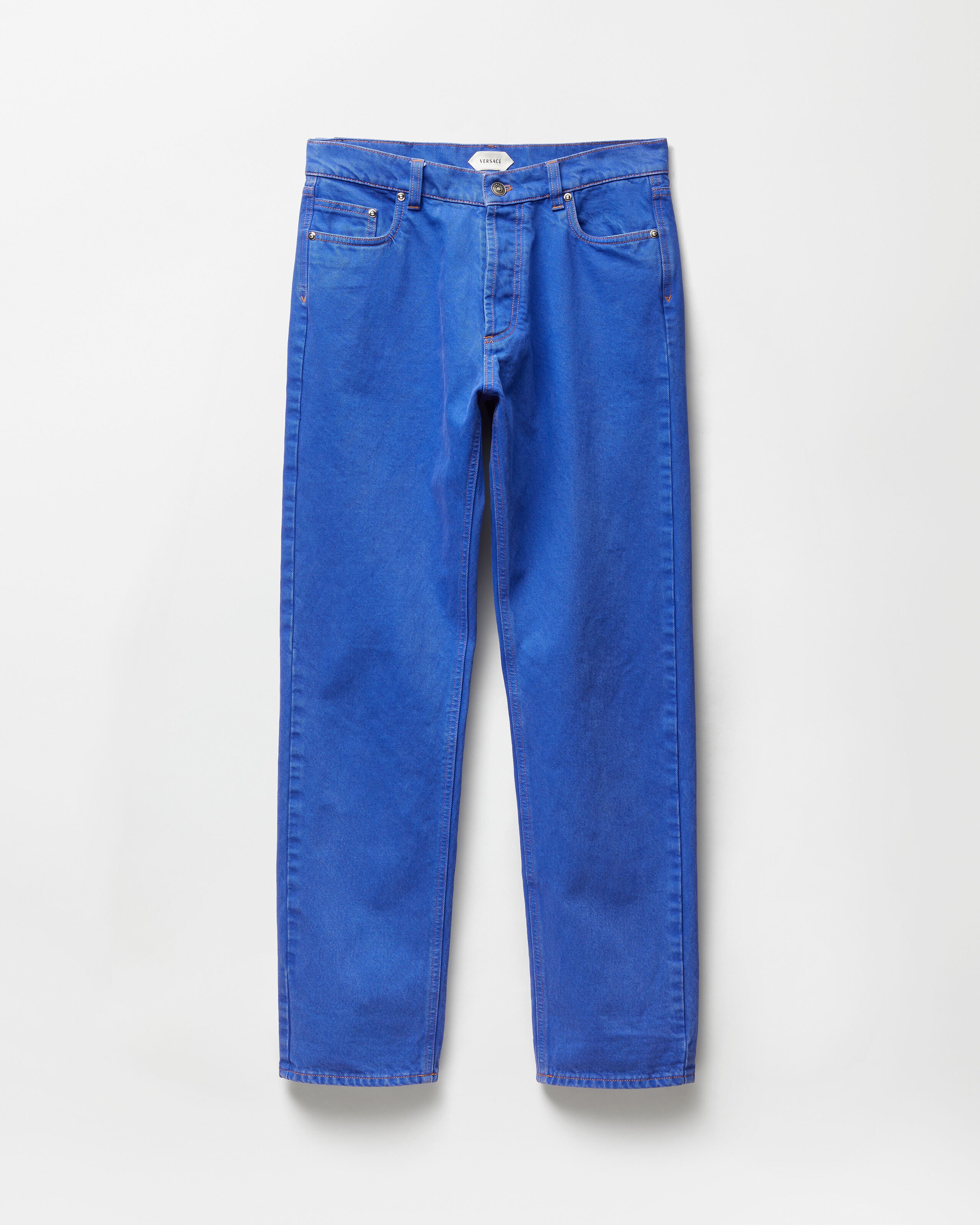 VERSACE ダークブルーパンツ スリムフィット Wool Jogger Pants Blue | VERSACE