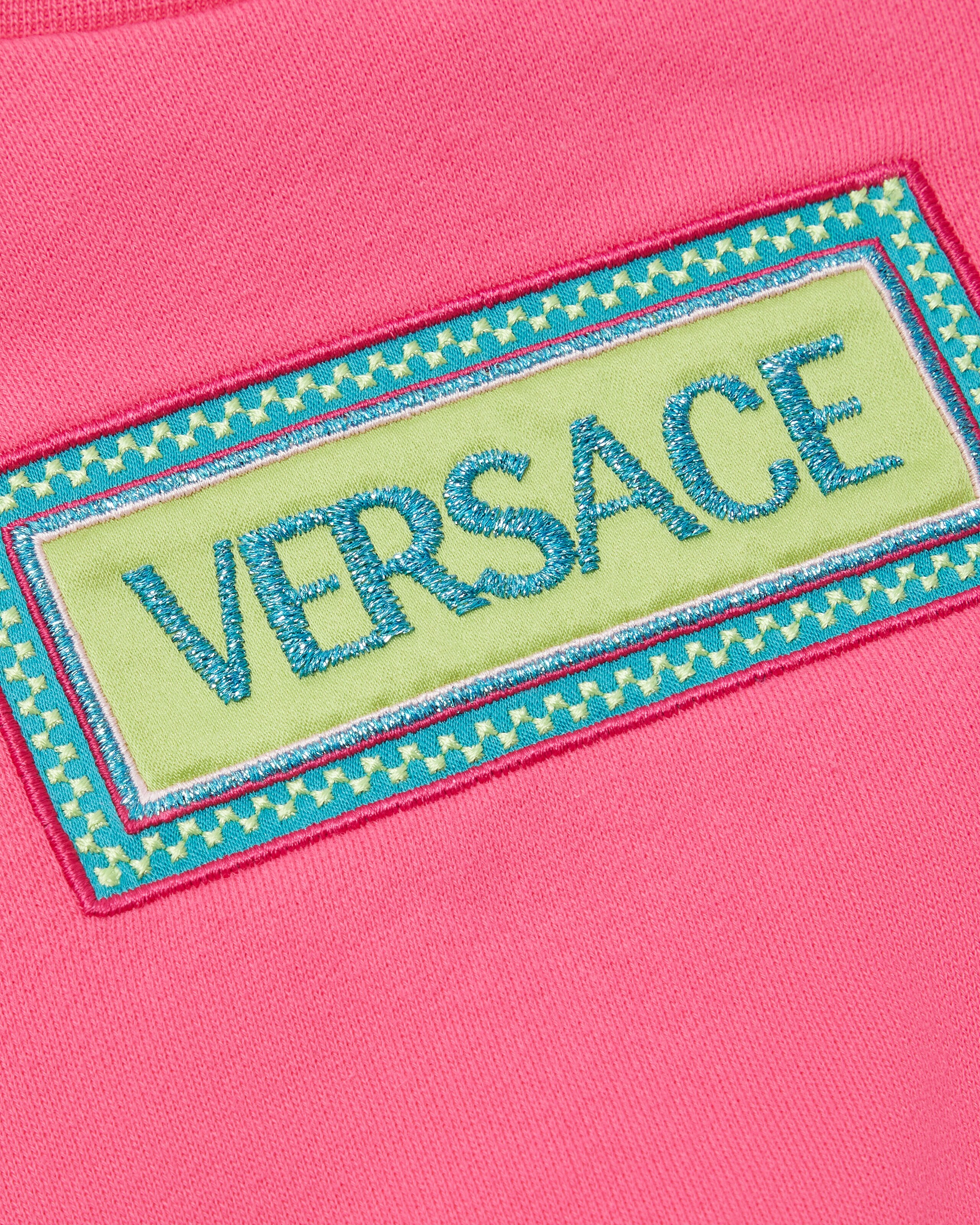 Versace キッズ　トレーナー キッズ 刺繍入り コットンジャージー スウェットシャツ ブルー