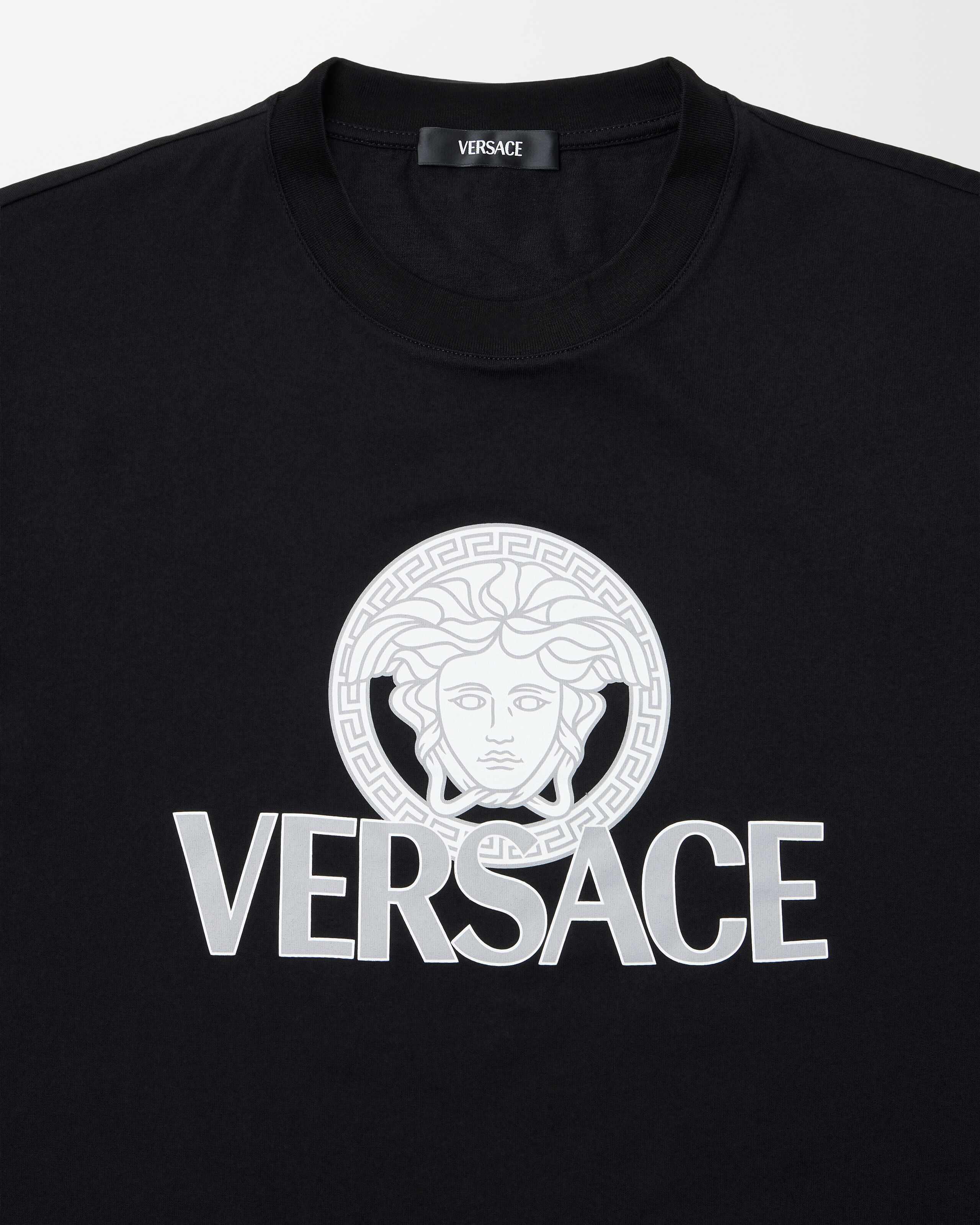 プリント コットンジャージー Tシャツ ブラック | VERSACE JP