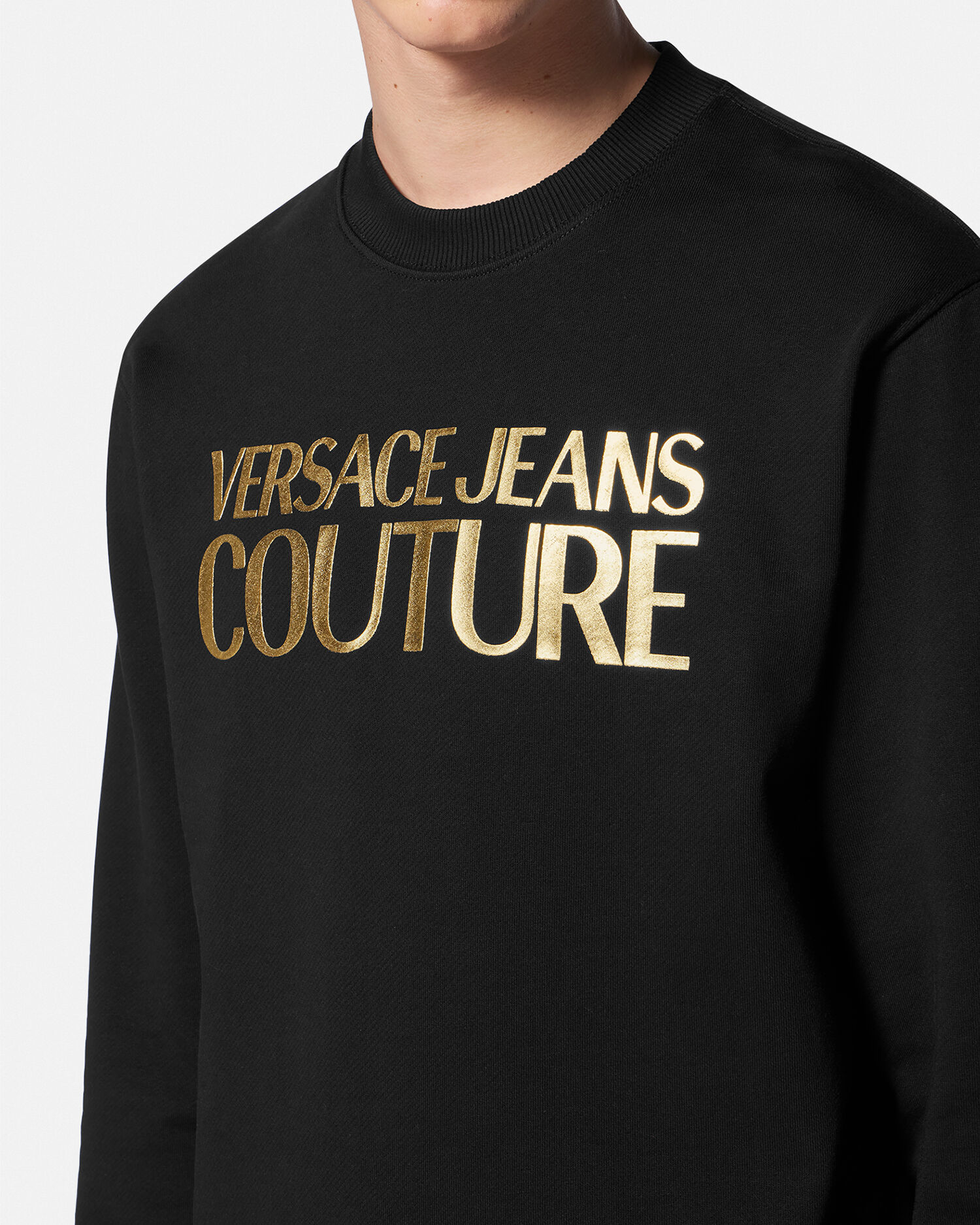 ロゴ スウェットシャツ ブラック,ゴールド | VERSACE JP