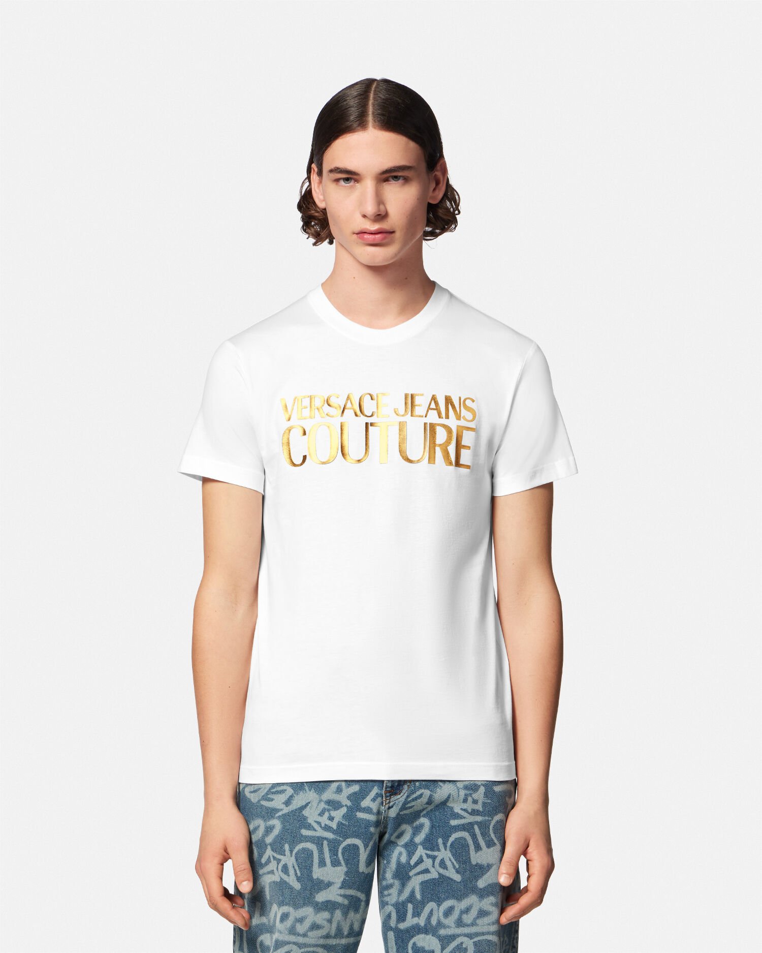 ロゴ T シャツ ホワイト,プリント | VERSACE JP