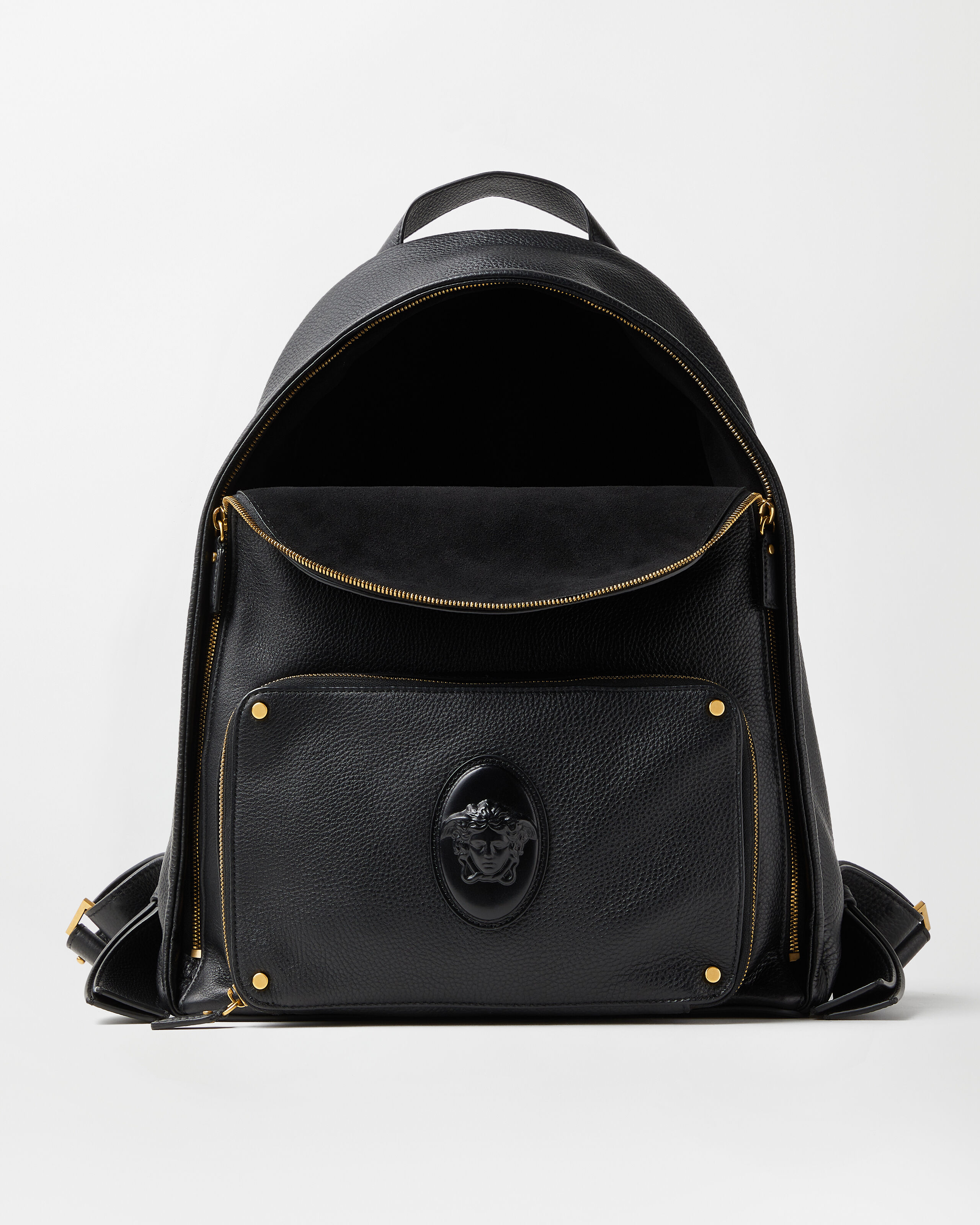 ルー レザー バックパック ブラック | VERSACE JP