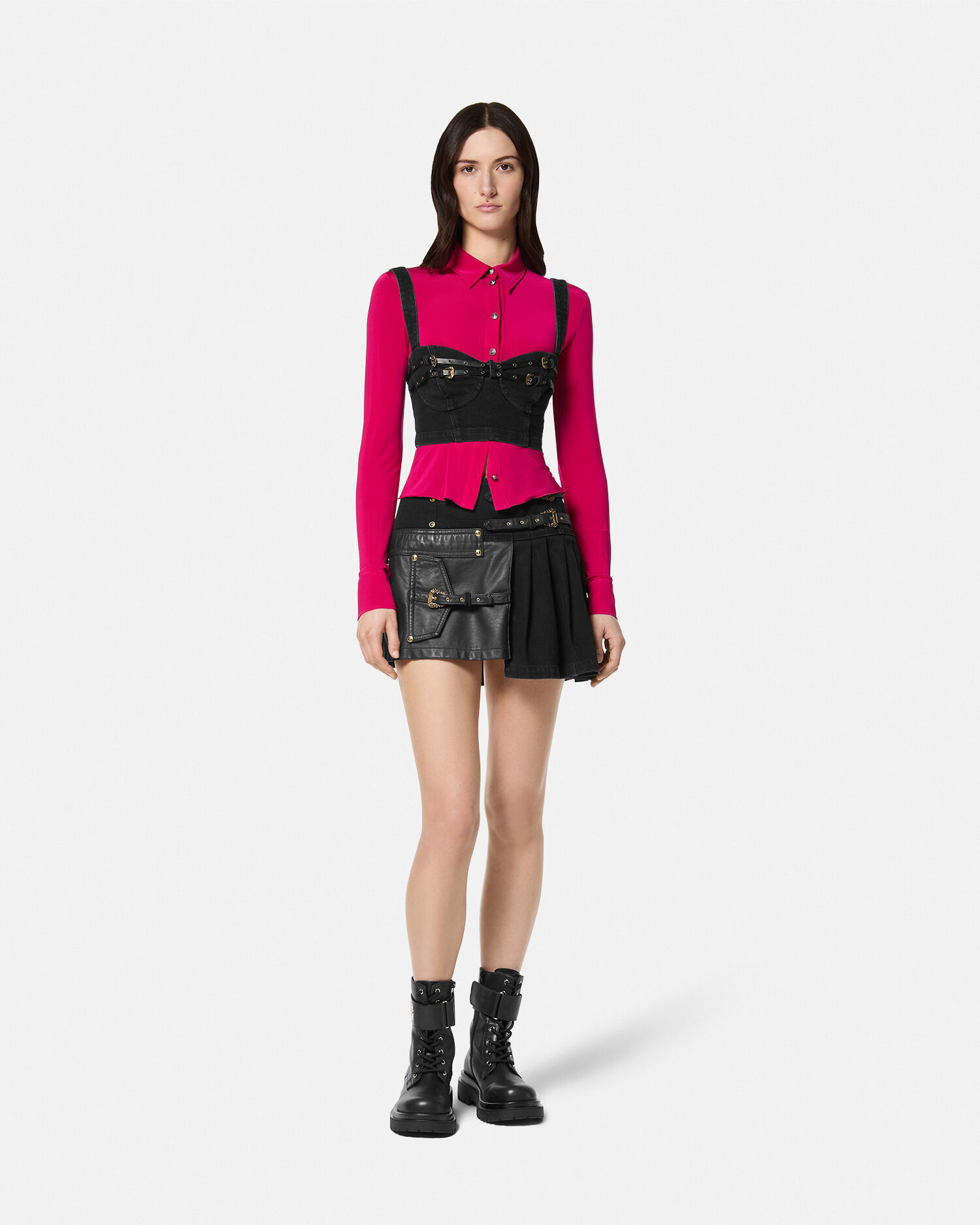 バロック バックル プリーツ ミニ スカート | VERSACE JP