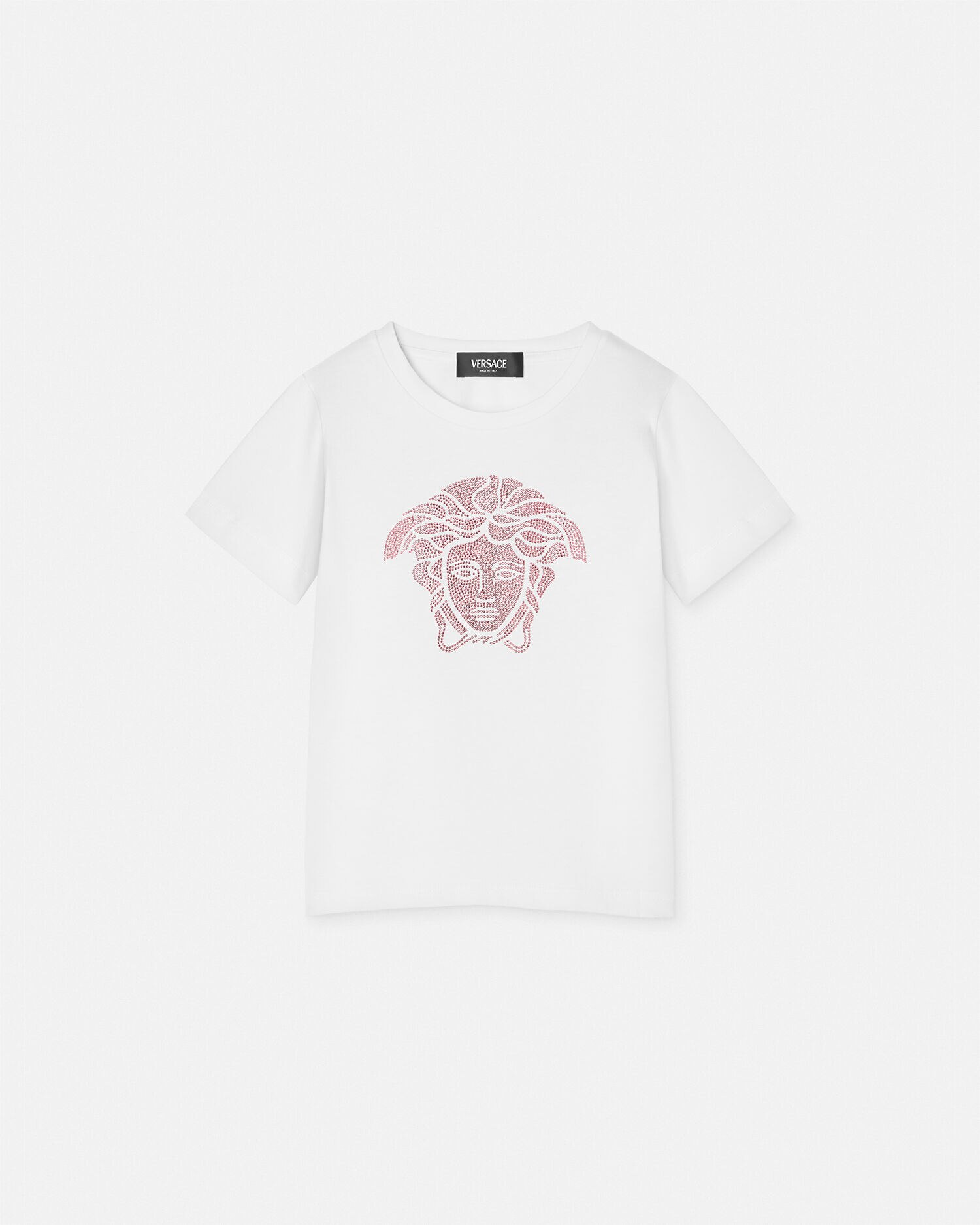 クリスタル メドゥーサ キッズ Tシャツ ピンク | VERSACE JP
