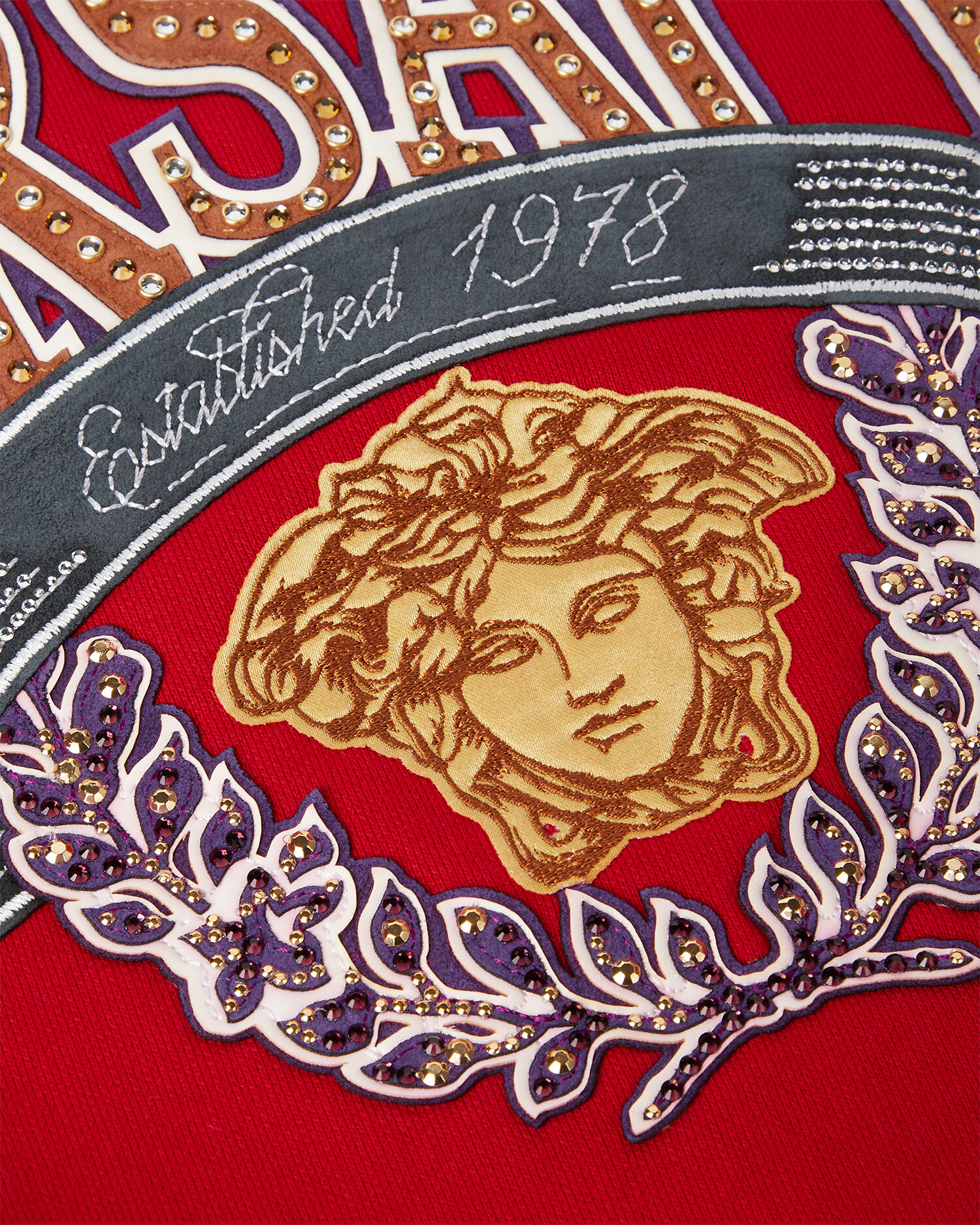 クリスタル メドゥーサ バーシティー スウェットシャツ | VERSACE JP