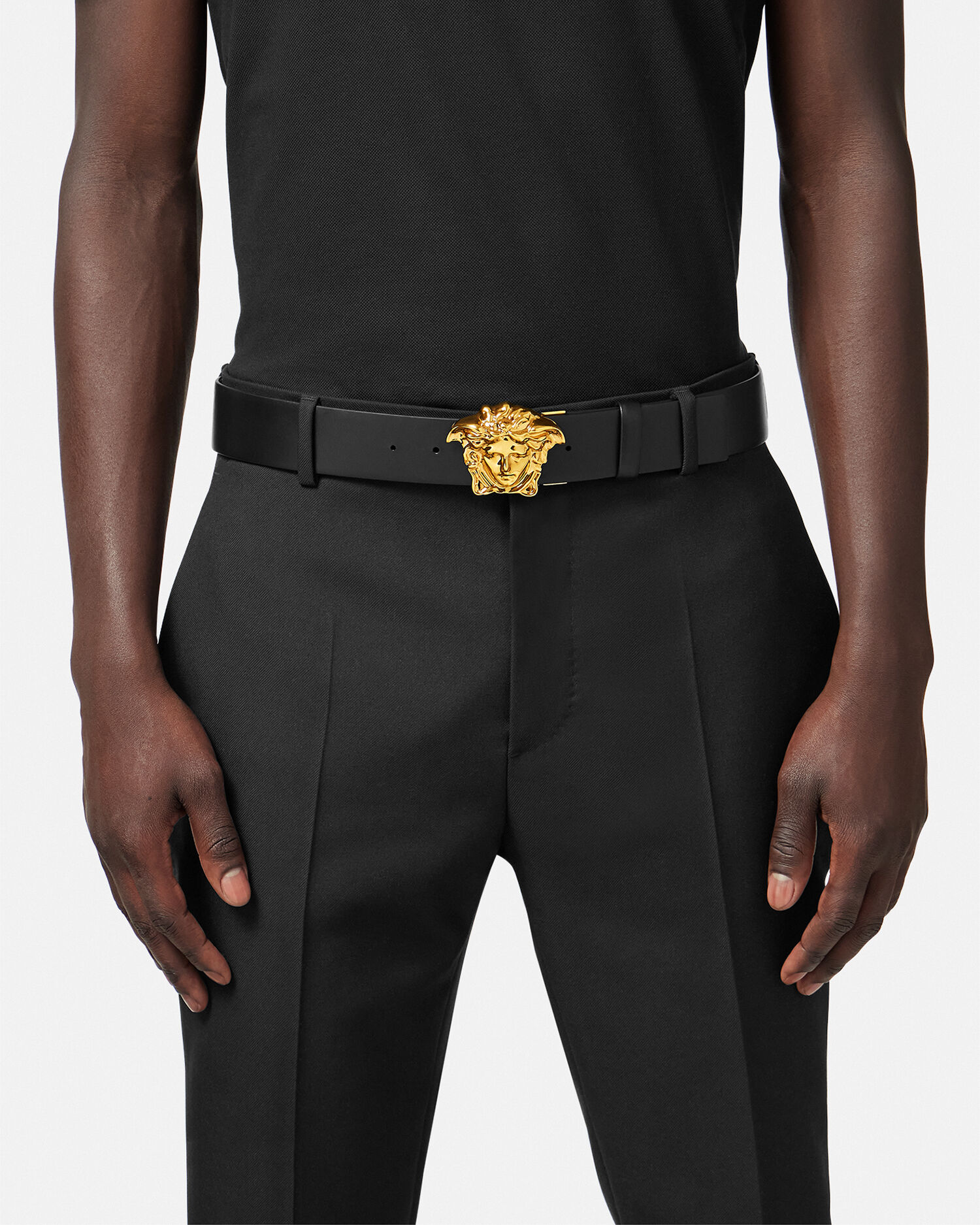 ラ メドゥーサ リバーシブル レザー ベルト プリント | VERSACE JP