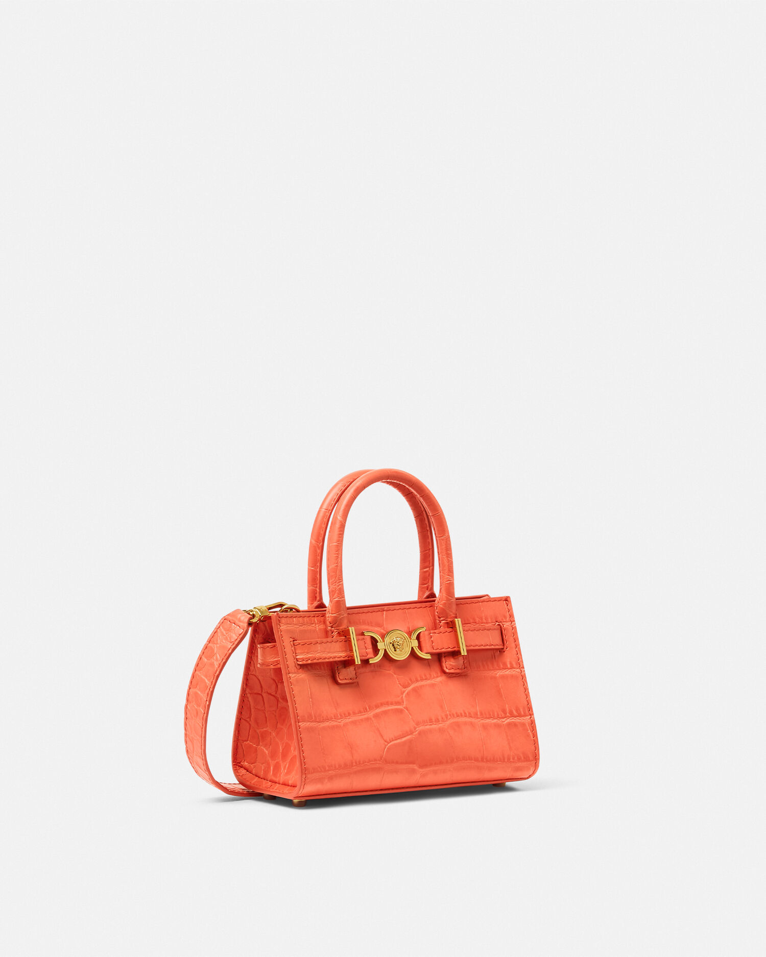 クロコ型押し メドゥーサ '95 ミニ トート バッグ オレンジ | VERSACE JP