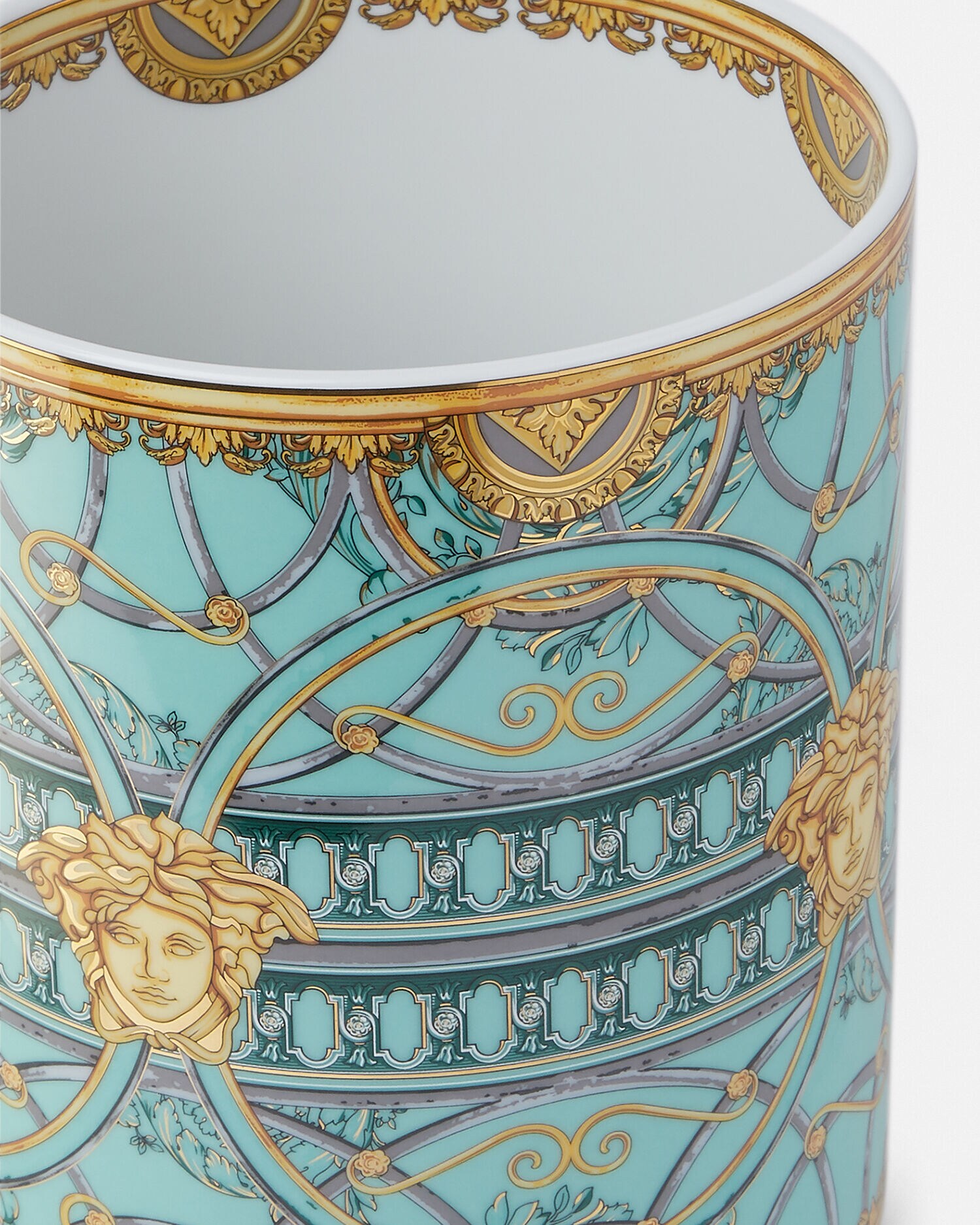 ラ スカラ デル パラッツォ ヴェルデ 花瓶 18 cm グリーン | VERSACE JP