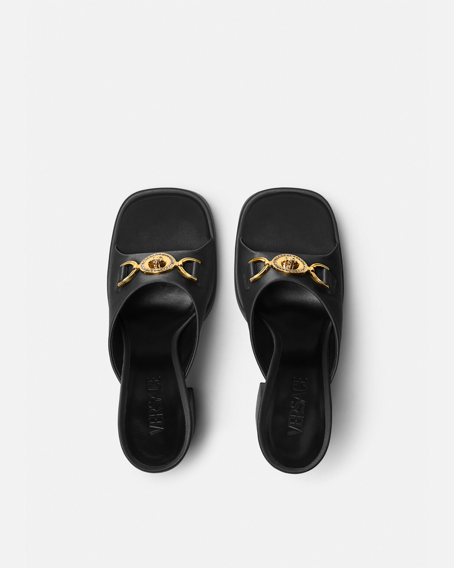 Versace アエビタスサテンプラットフォーム ミュール | VERSACE