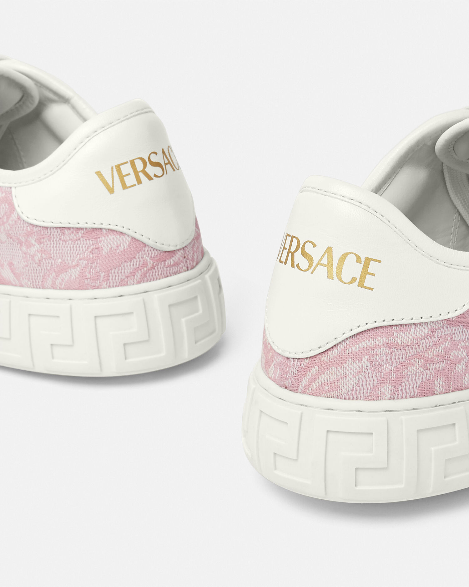 グレカ ジャカード キャンバス スニーカー ピンク,プリント | VERSACE JP