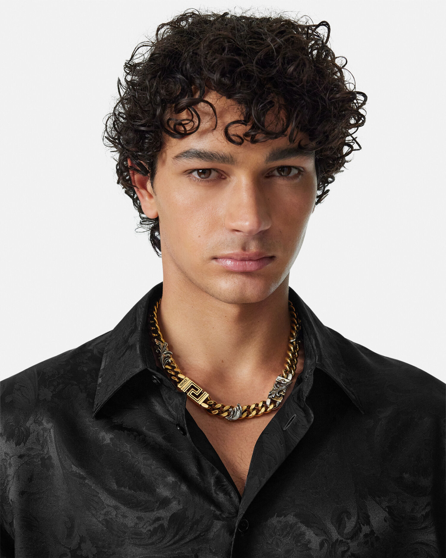 チェーン ネックレス バロッコ リーフ ゴールド | VERSACE JP
