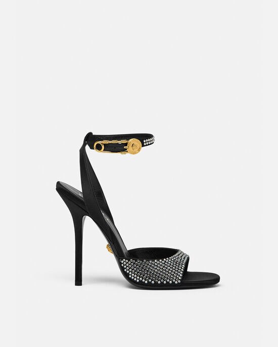 VERSACE ヴェルサーチ Nero Versace satin sandals サンダル レディース 春夏2023 1008212 1A00619  ik