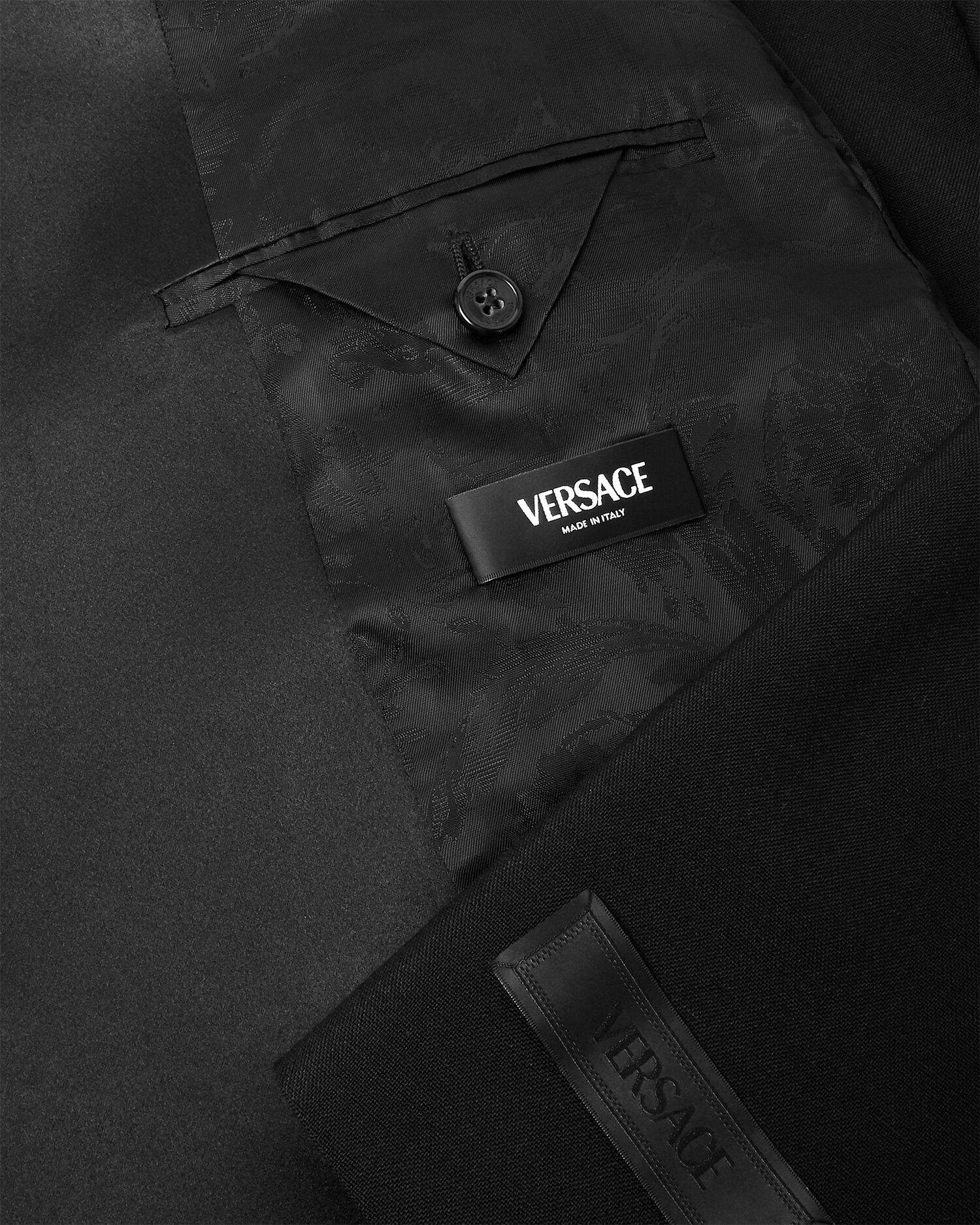 モヘア ブレンドシングルブレスト ブレザー ブラック | VERSACE JP